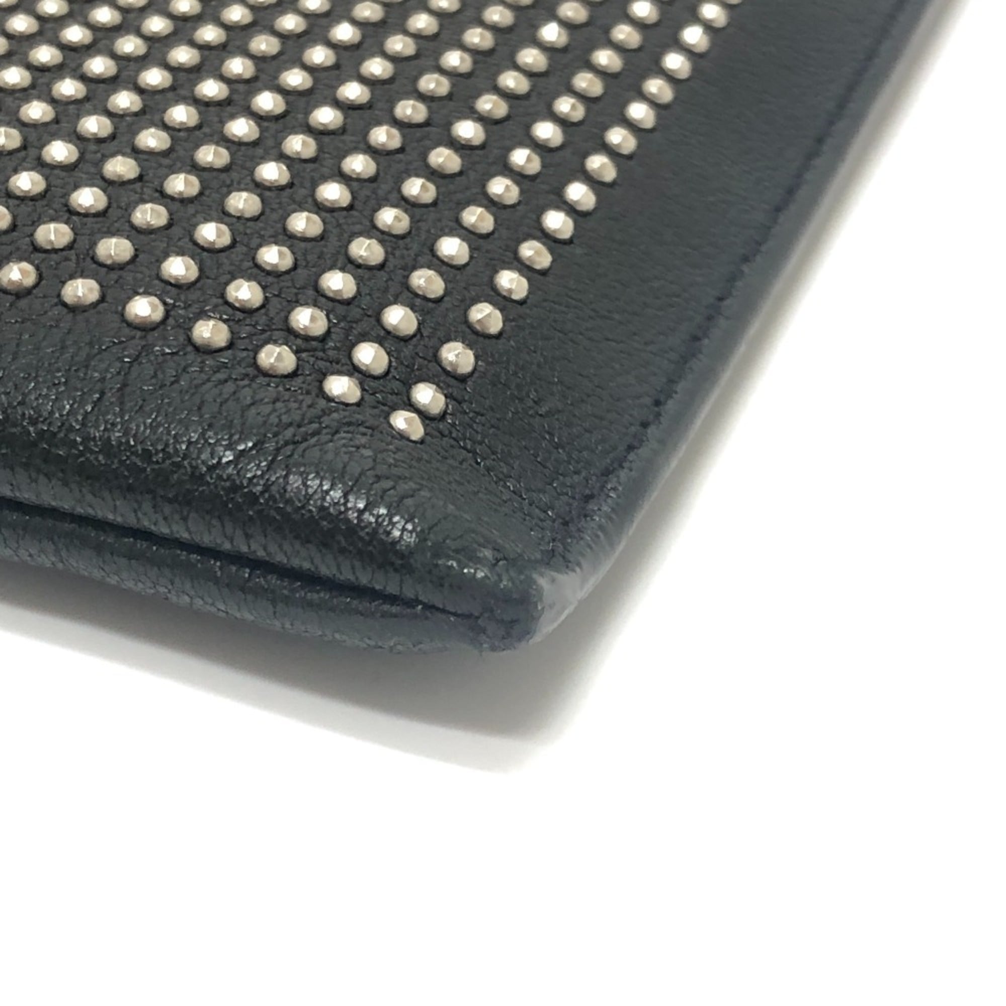 Saint Laurent Black Leather Clutch Bag (Pre-Owned)