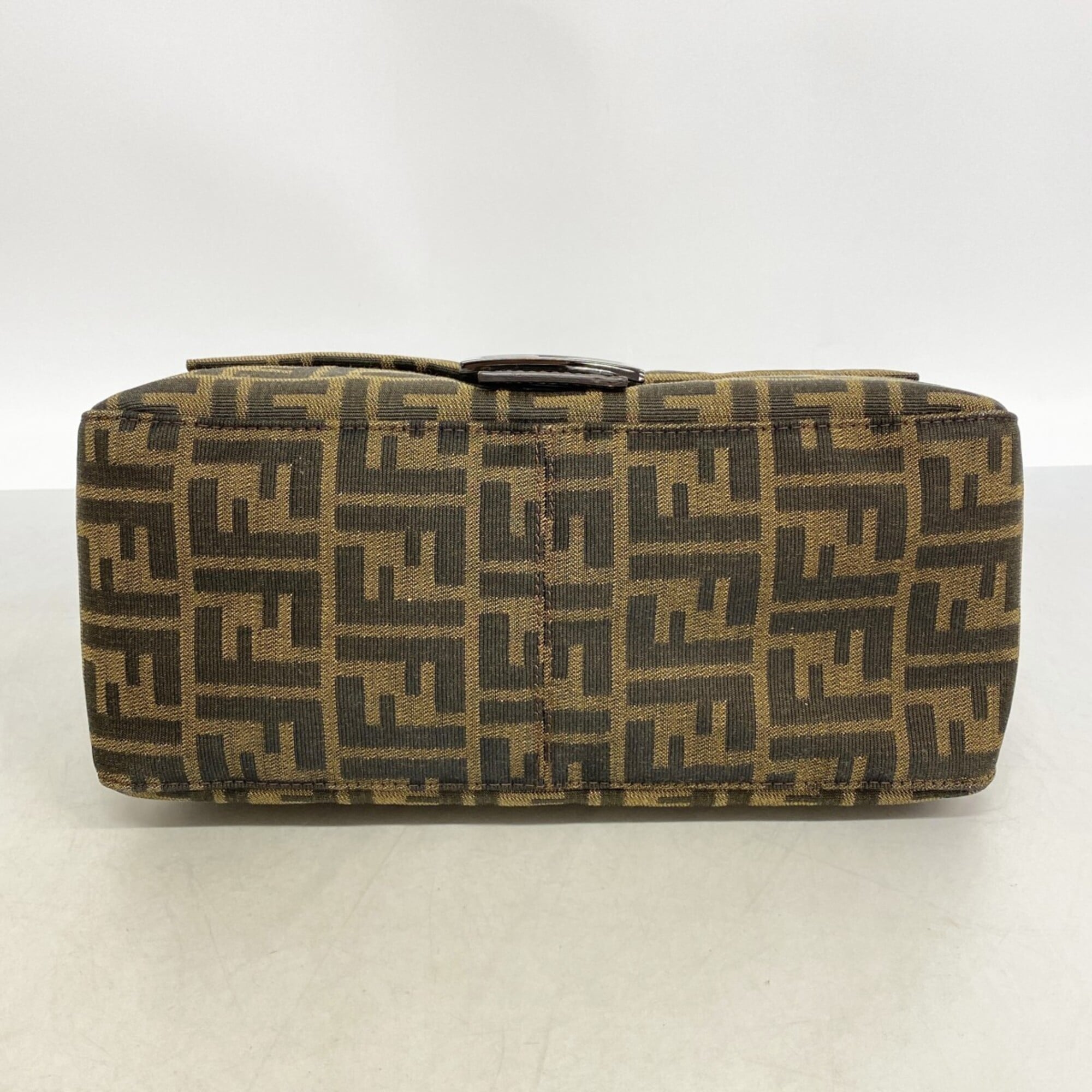 Fendi Brown Nylon Canvas Handbag (Pre-Owned)