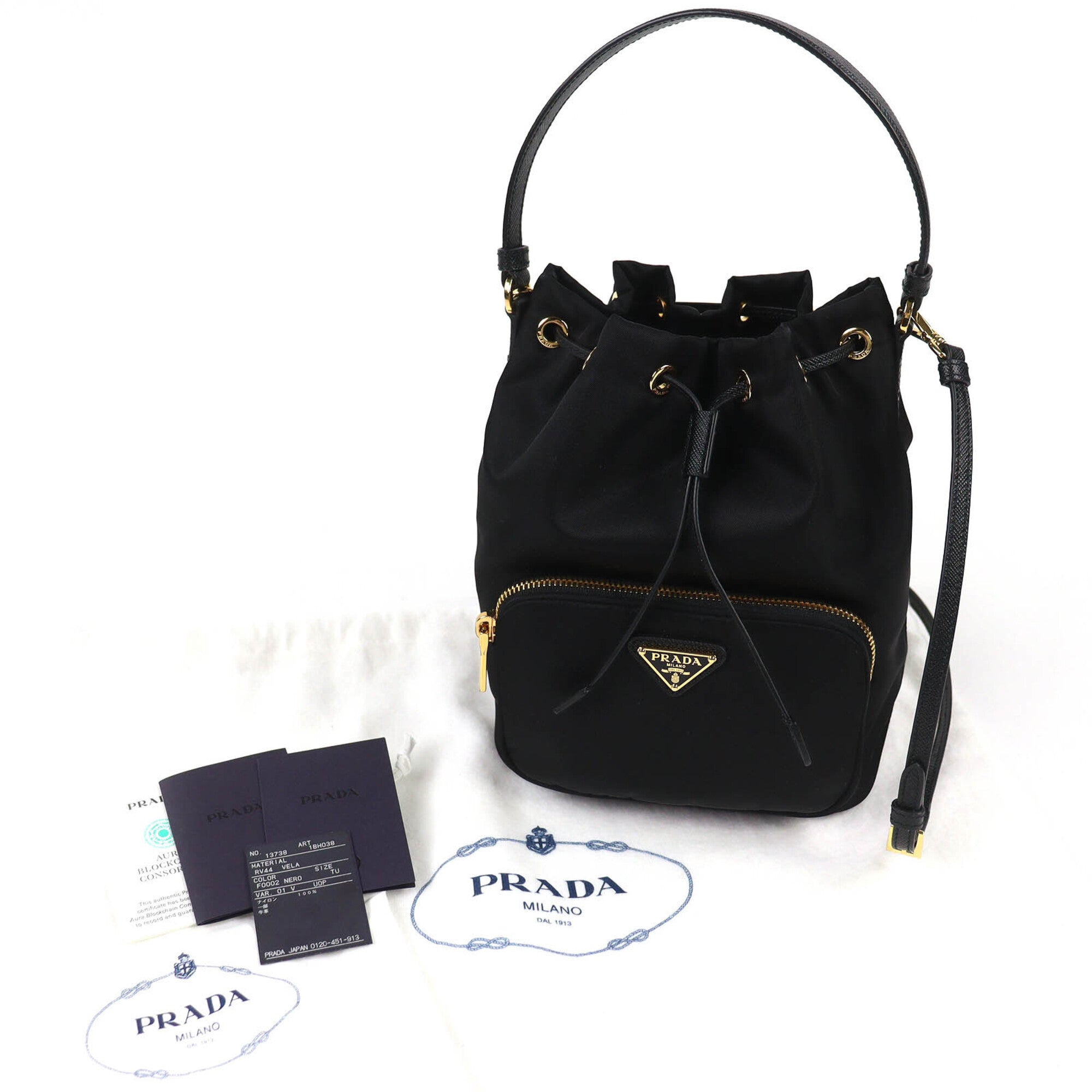 Prada Black Nylon Leather Shoulder Bag (Pre-Owned)