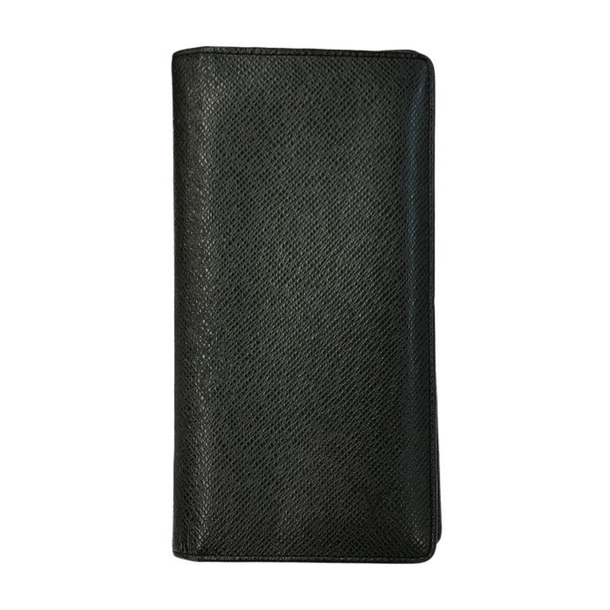 Louis Vuitton Taiga Black Leather Long Wallet (Bi-Fold) (Pre-Owned)