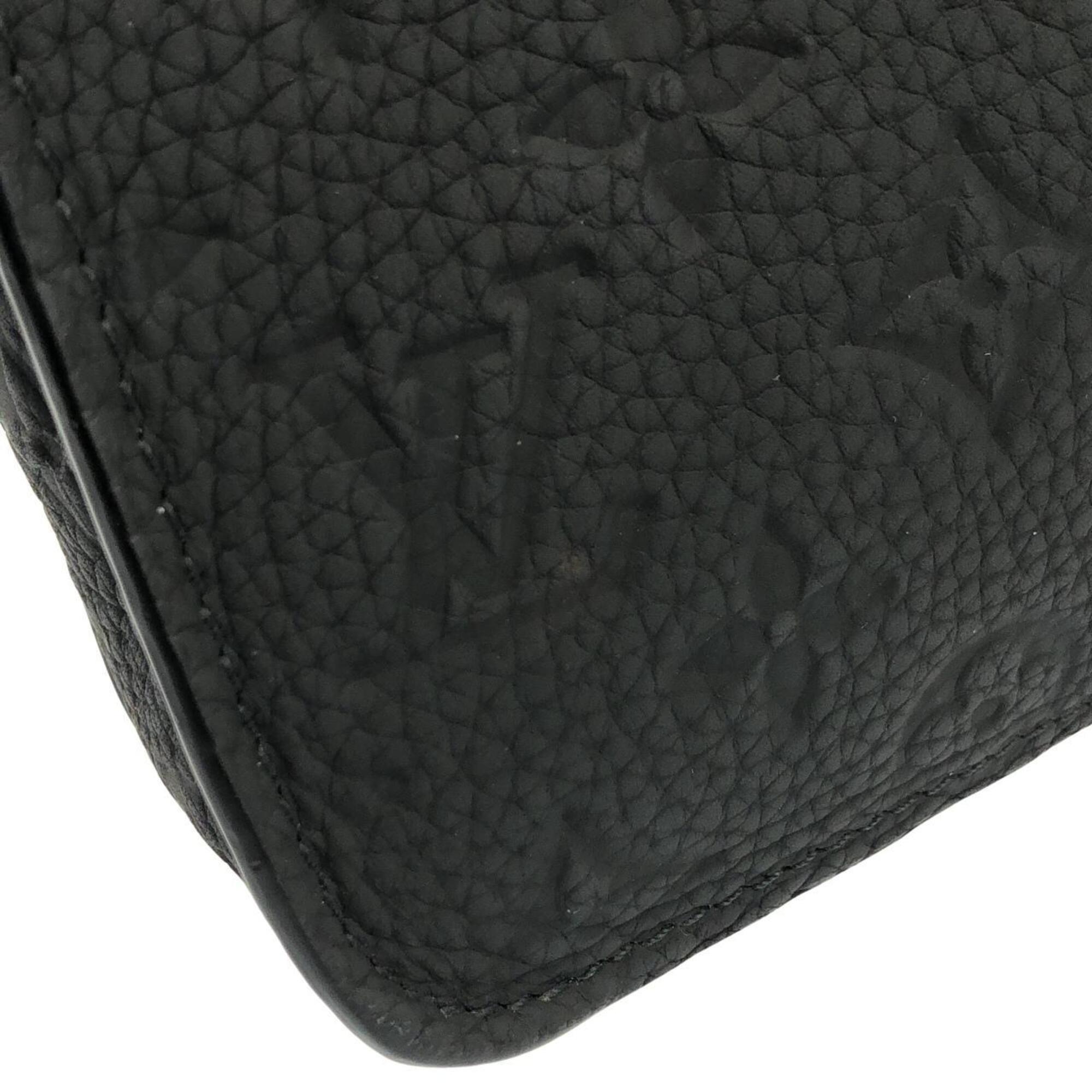 Louis Vuitton Black Leather Briefcase Handbag (Pre-Owned)