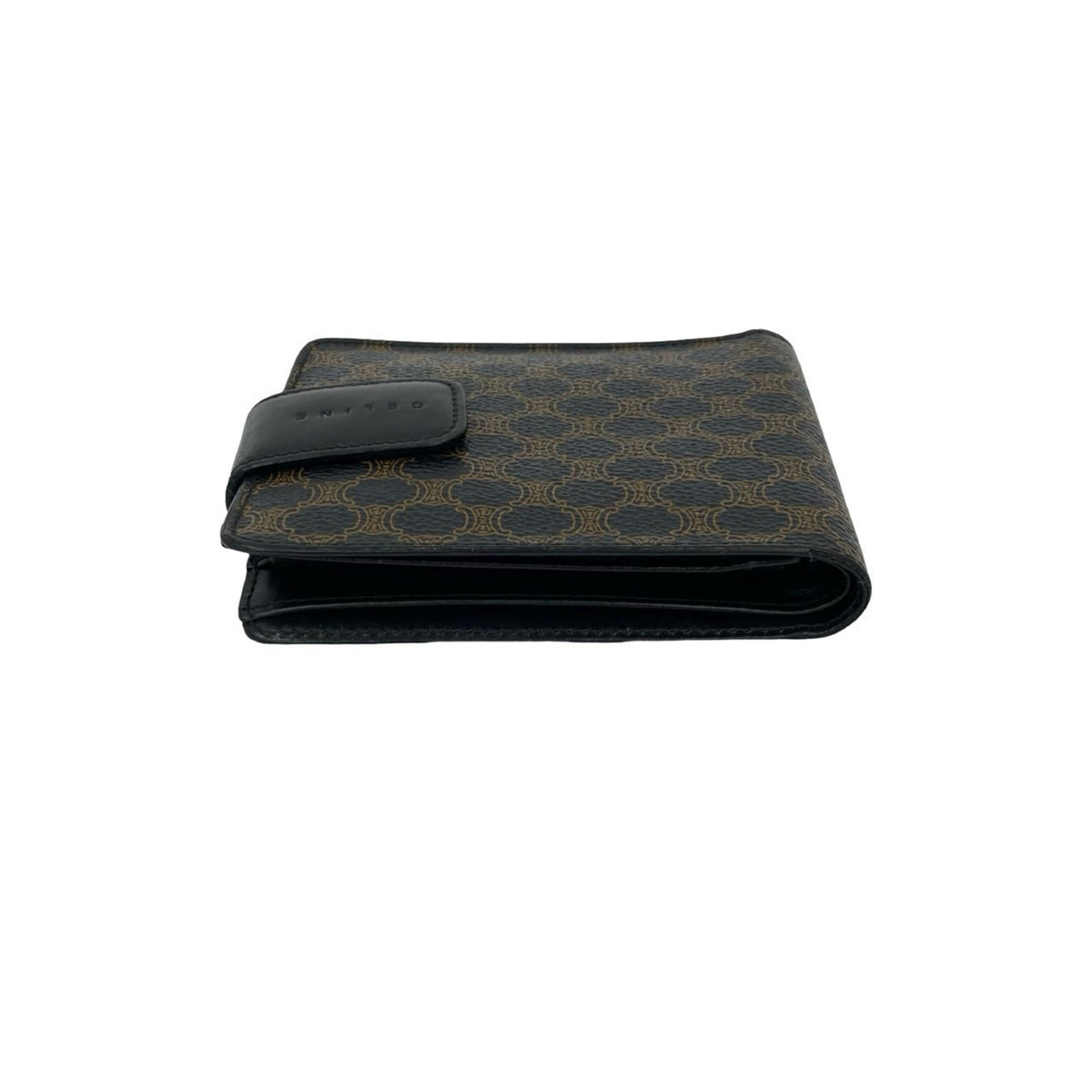 Celine Black Brown Leather Pvc Wallet (Bi-Fold) (Pre-Owned)