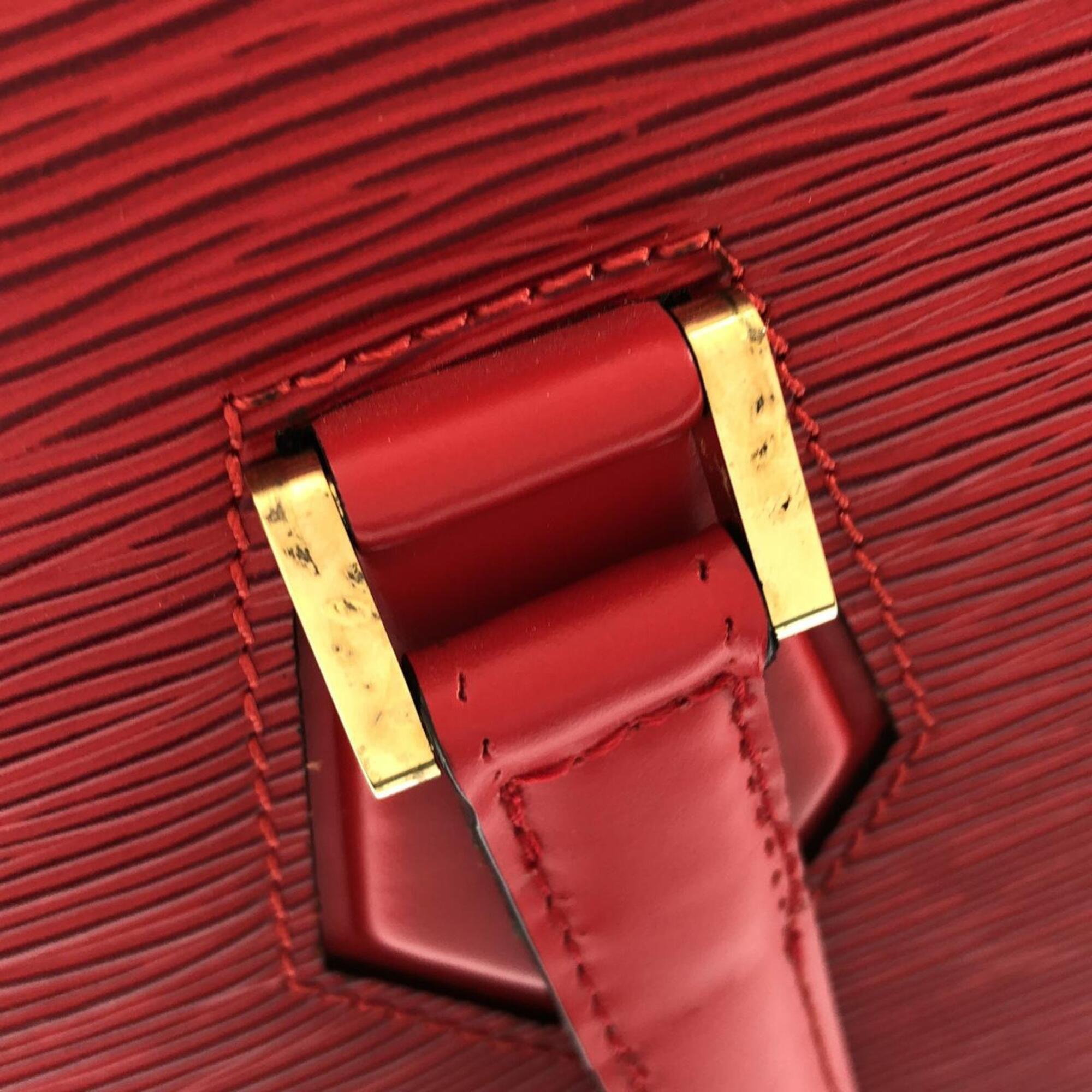 Louis Vuitton Red Color Leather Shoulder Bag (Pre-Owned)