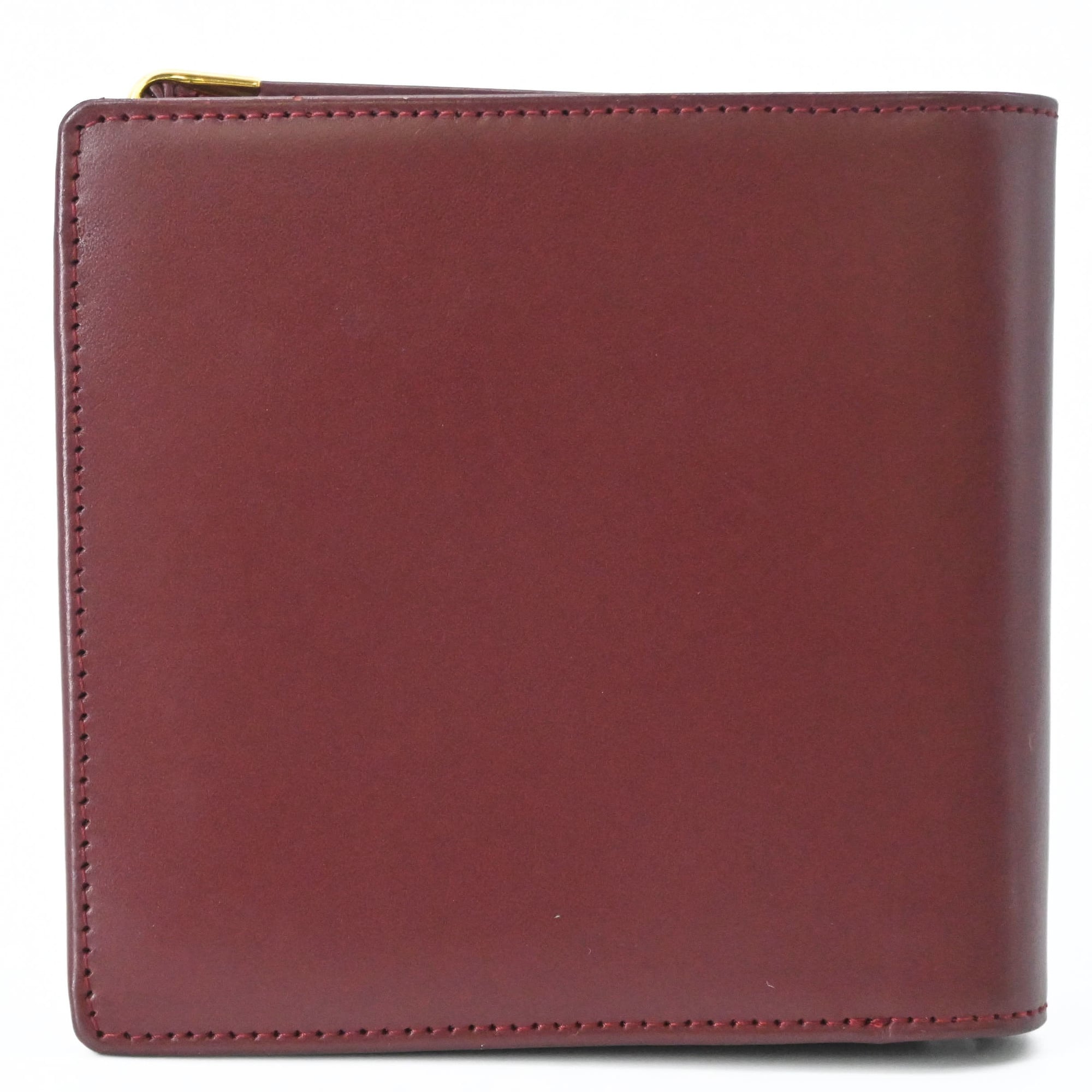 Cartier Must Bordeaux Leather Wallet (Bi-Fold) (Pre-Owned)