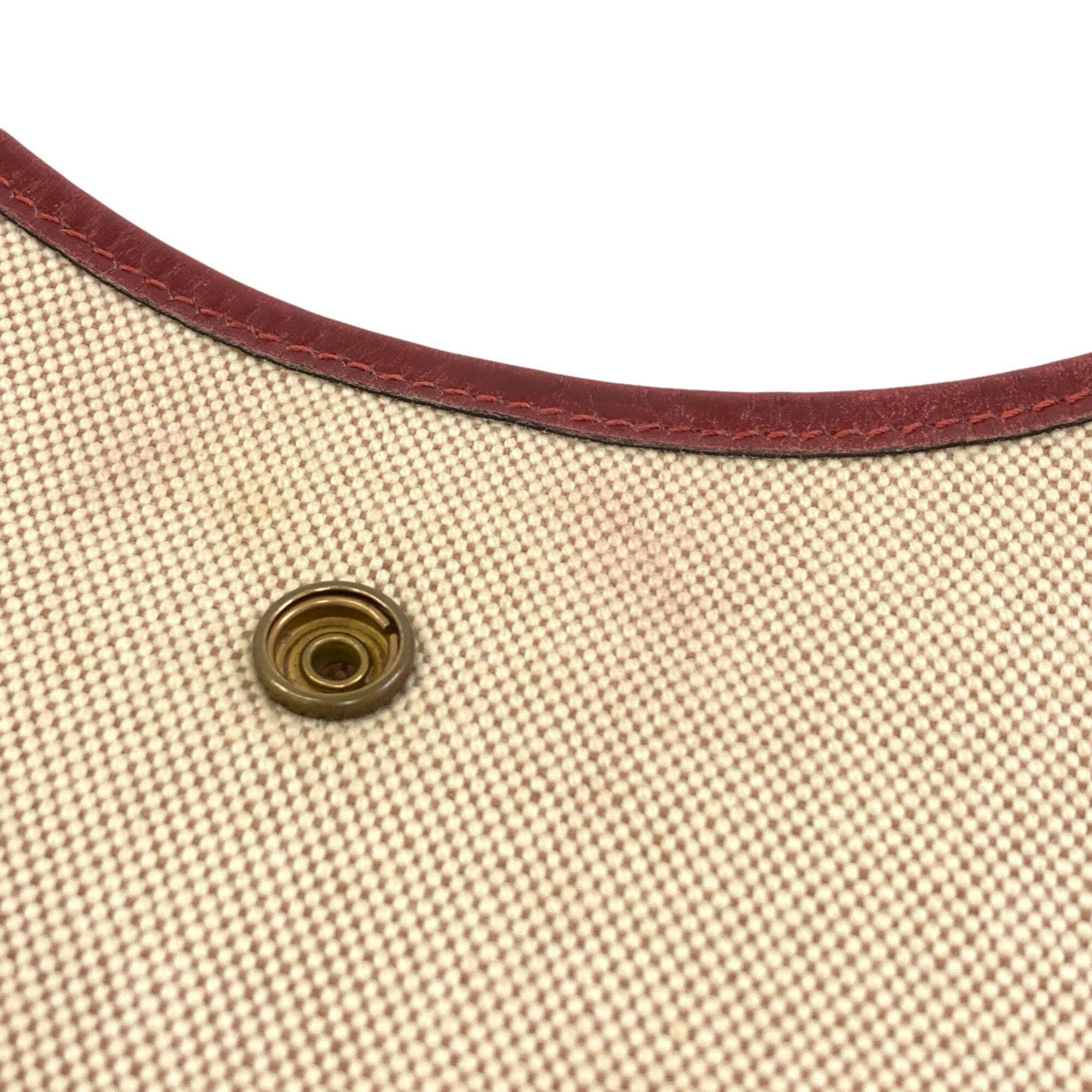 Hermes Brown Natural Red Color Toile H Shoulder Bag (Pre-Owned)