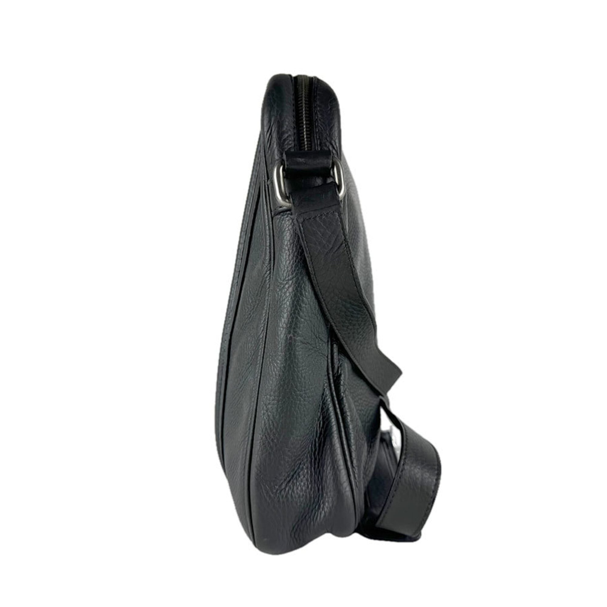 Gucci Dark Gray Leather Shoulder Bag (Pre-Owned)