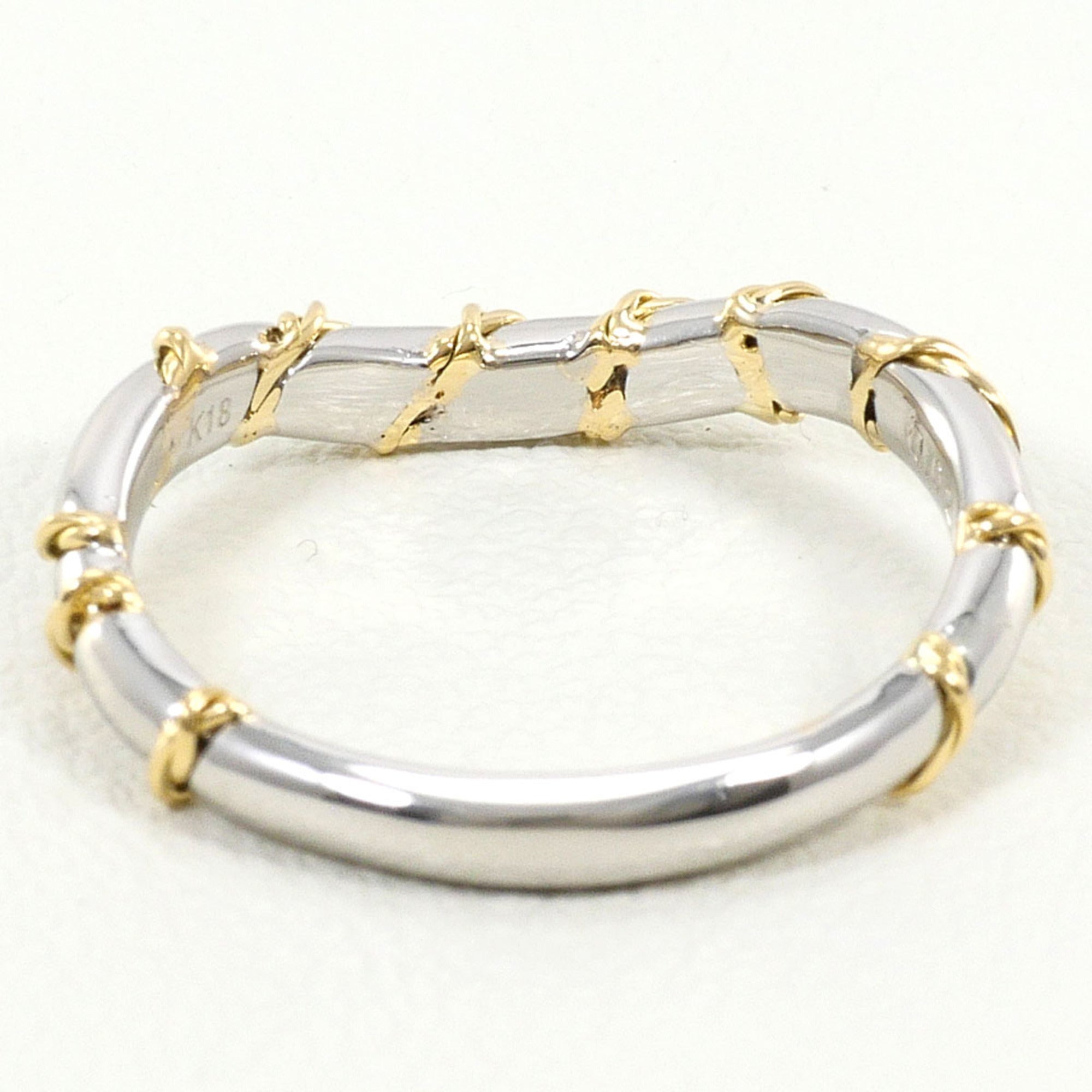 Unbranded Platinum Yellow Gold Yellow Gold (18K) Platinum 900 Band Ring (Pre-Owned)
