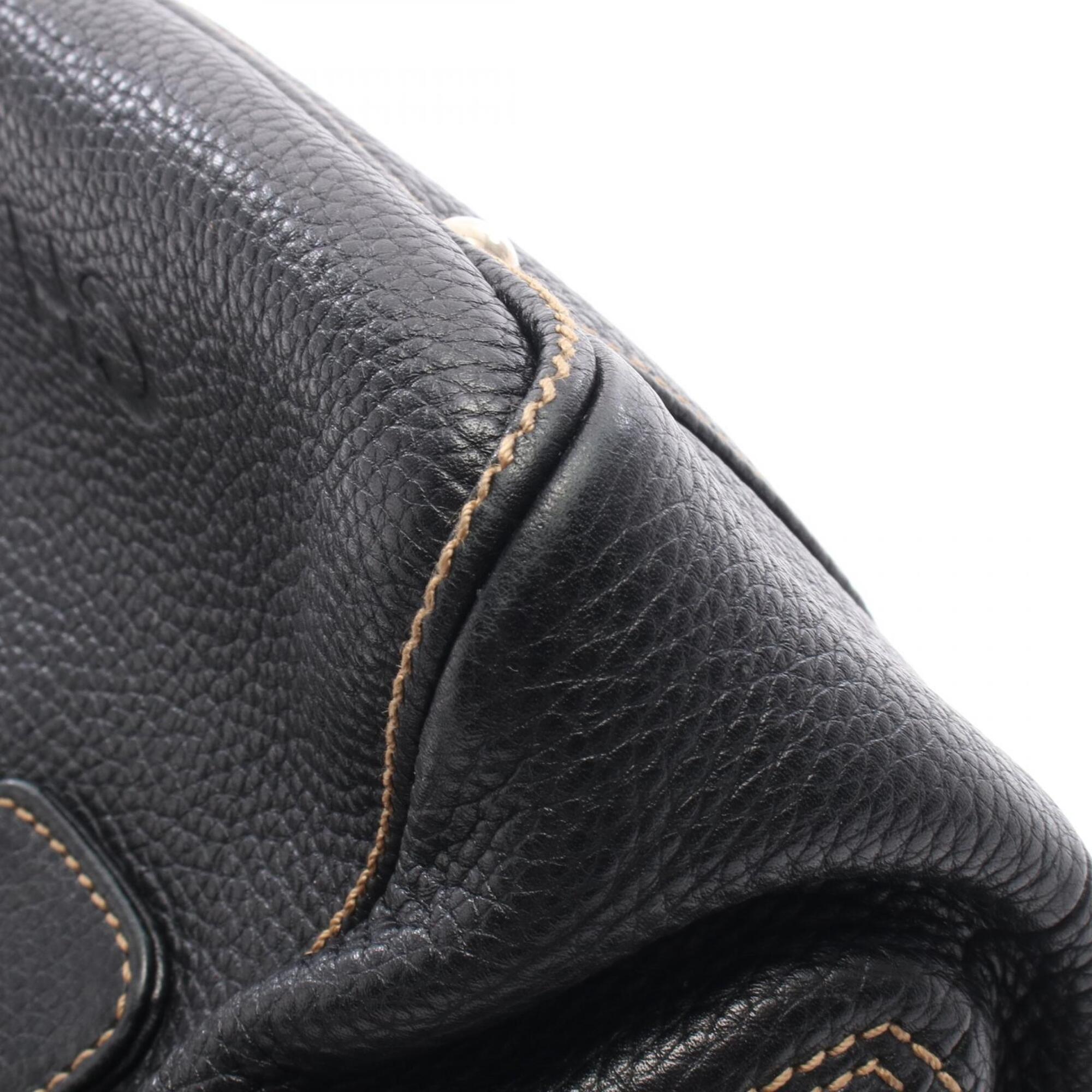 Chanel Black Leather Handbag (Pre-Owned)