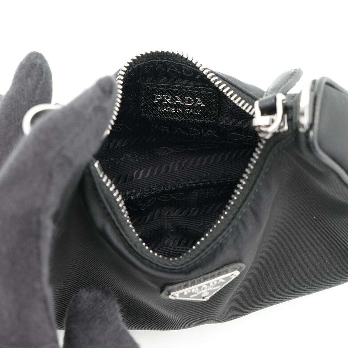 Prada Black Nylon Handbag Shoulder Bag (Pre-Owned)