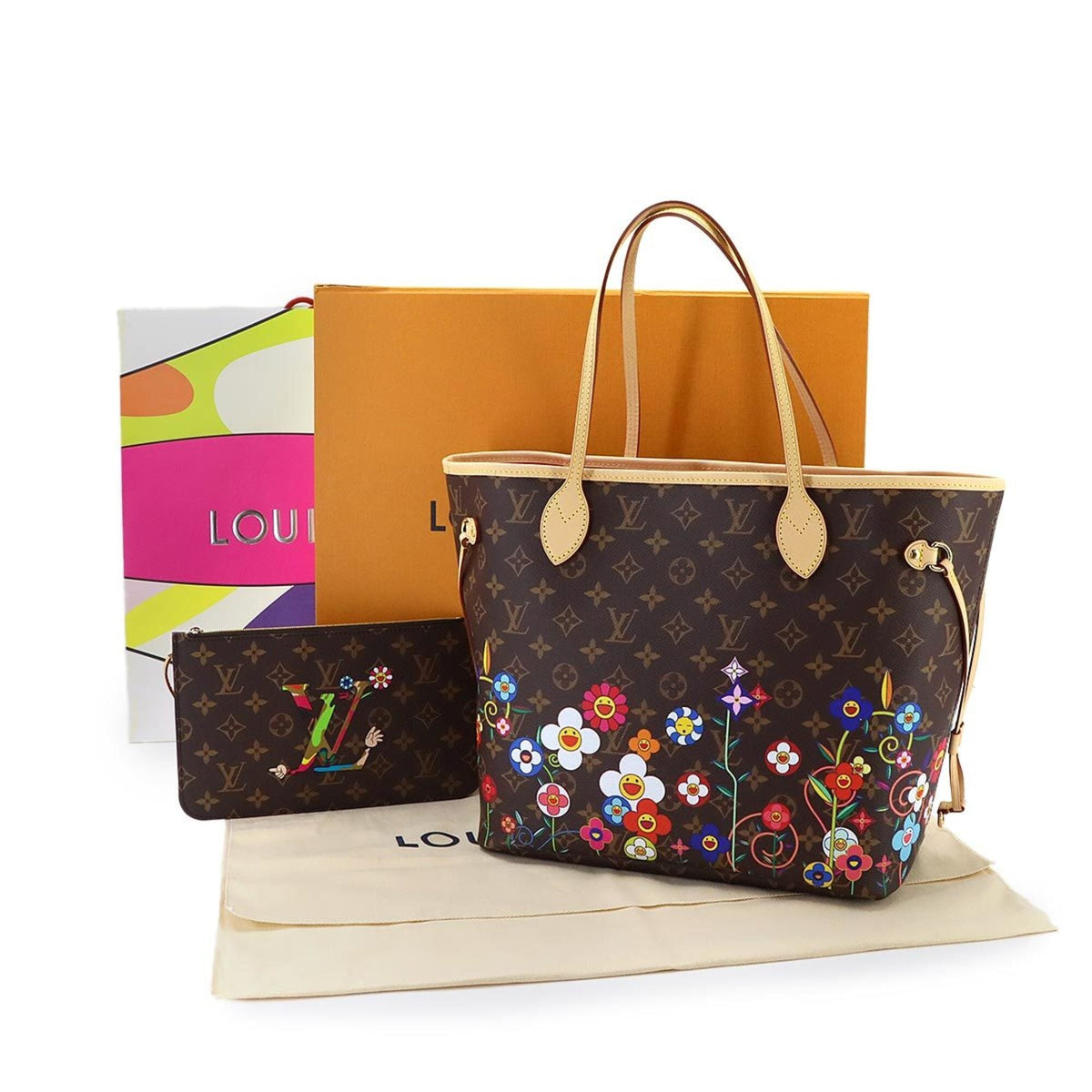 Louis Vuitton Brown Multi-Color Monogram Canvas Handbag Tote Bag (Pre-Owned)