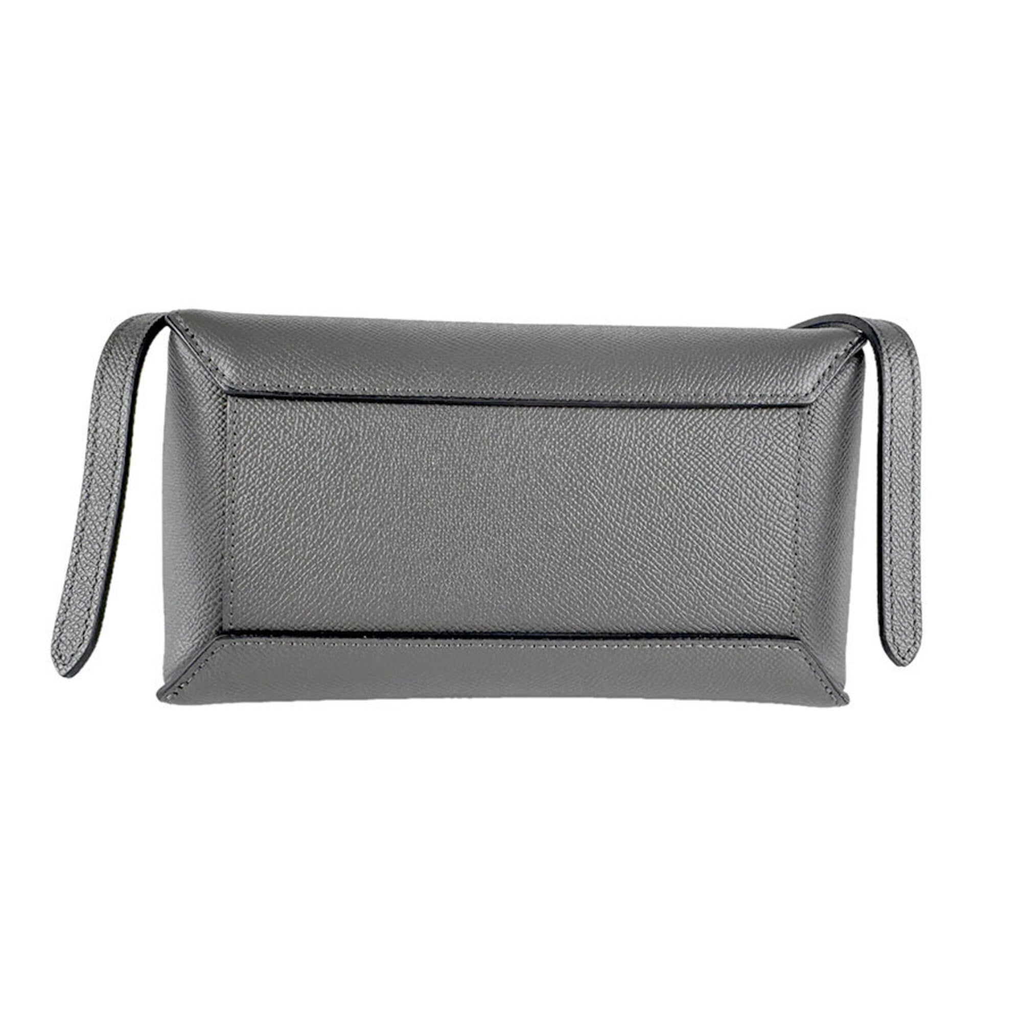 Celine Gray Leather Fanny Pack Handbag Shoulder Bag (Pre-Owned)
