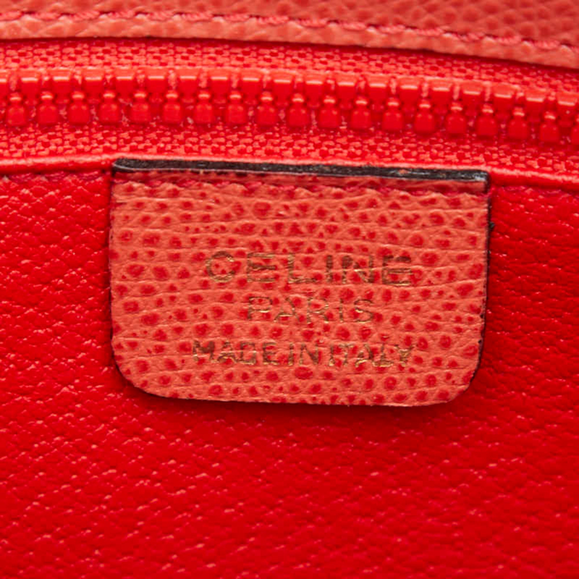 Celine Red Color Leather Handbag (Pre-Owned)