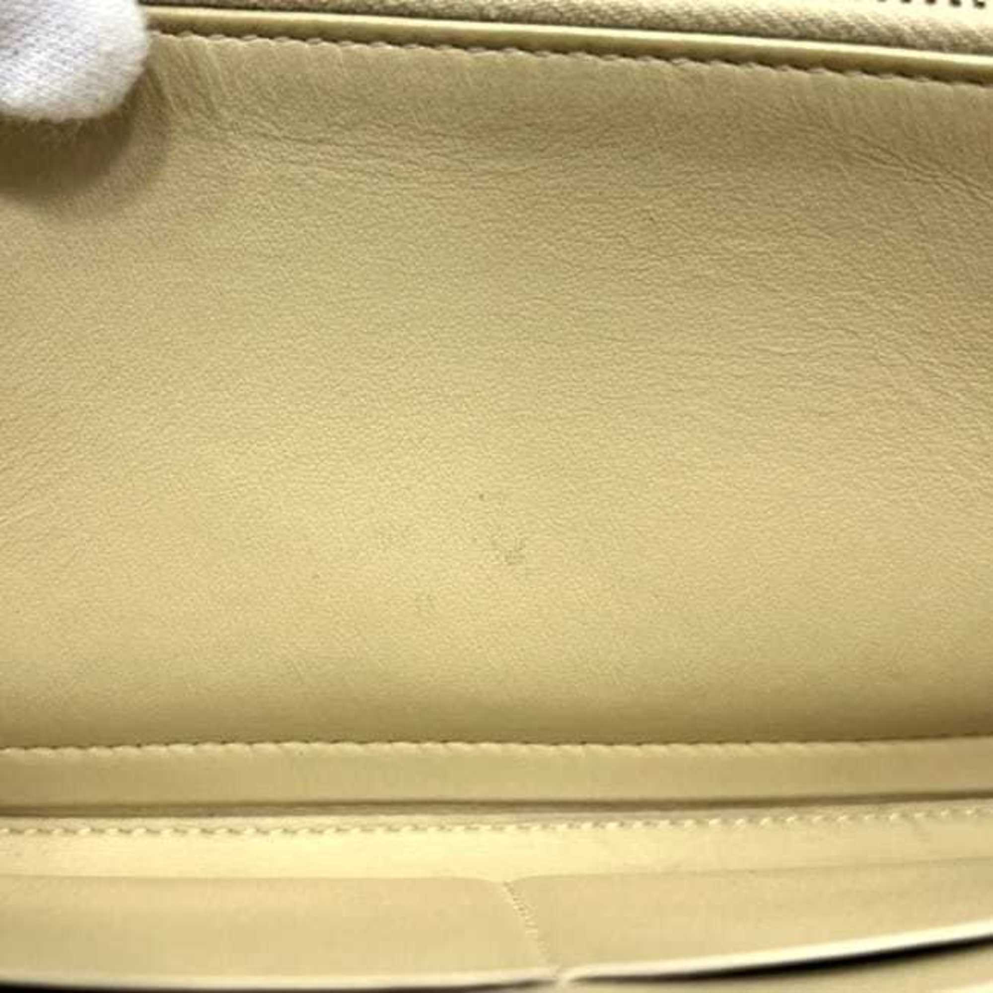 Bottega Veneta Beige Intrecciato Long Wallet (Bi-Fold) (Pre-Owned)