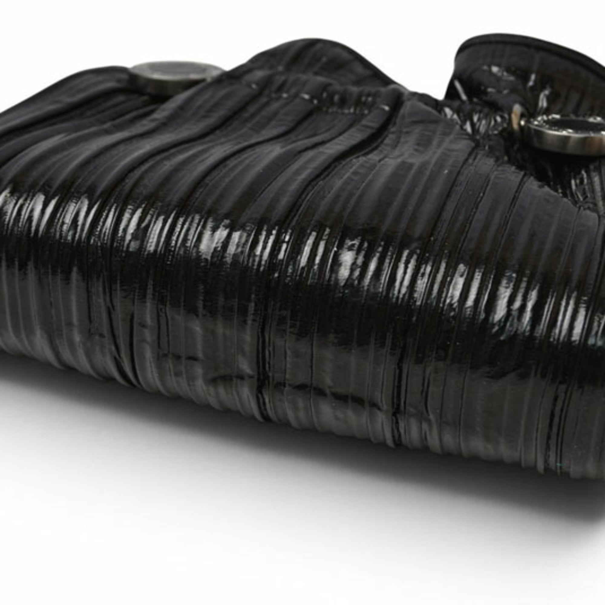 Bvlgari Black Patent Leather Clutch Bag (Pre-Owned)