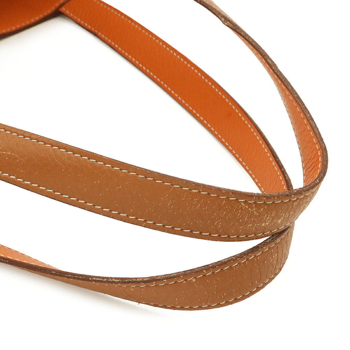 Hermes Gold Orange Taurillon Clemence Leather Tote Bag (Pre-Owned)