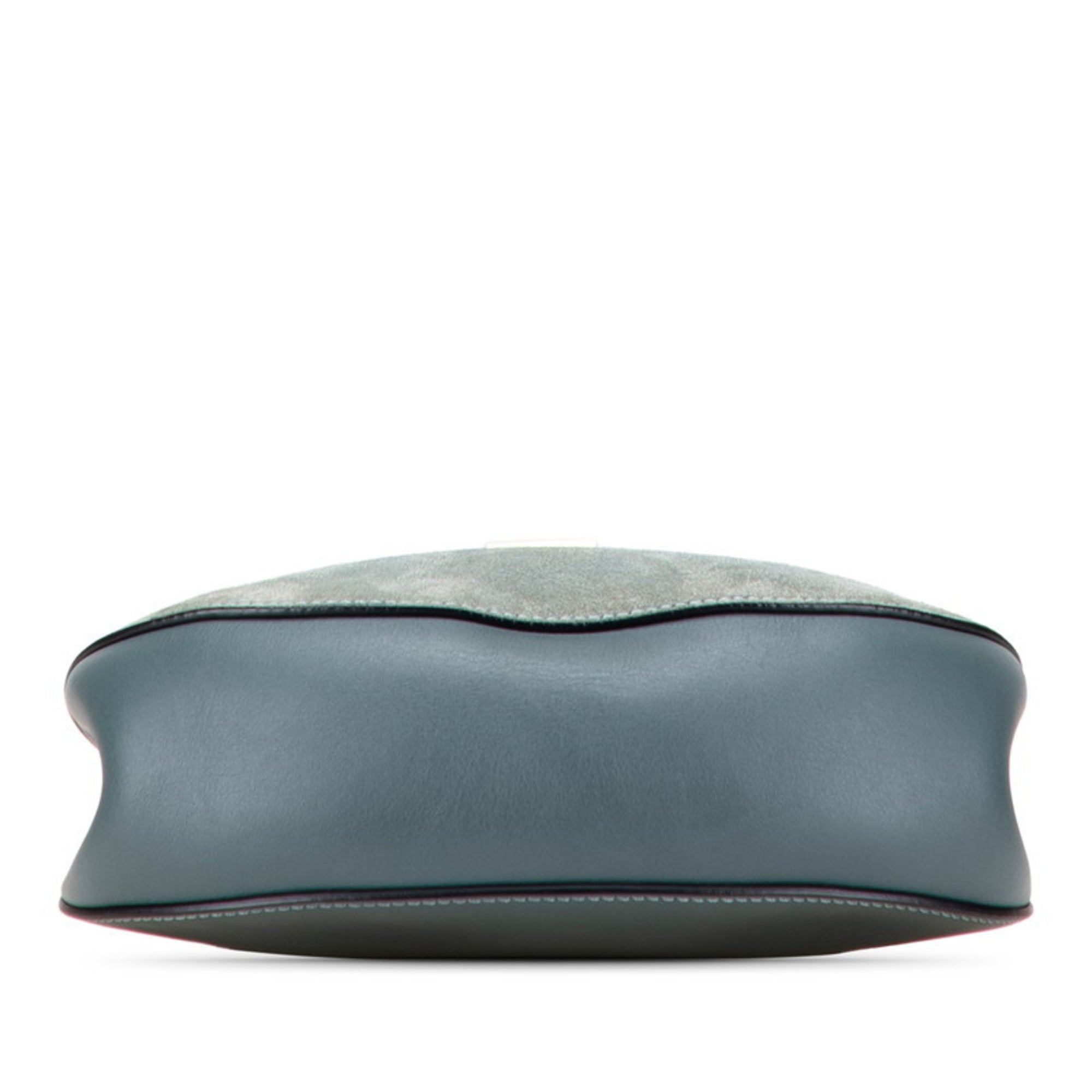 Chloé Drew Blue Leather Suede Shoulder Bag (Pre-Owned)