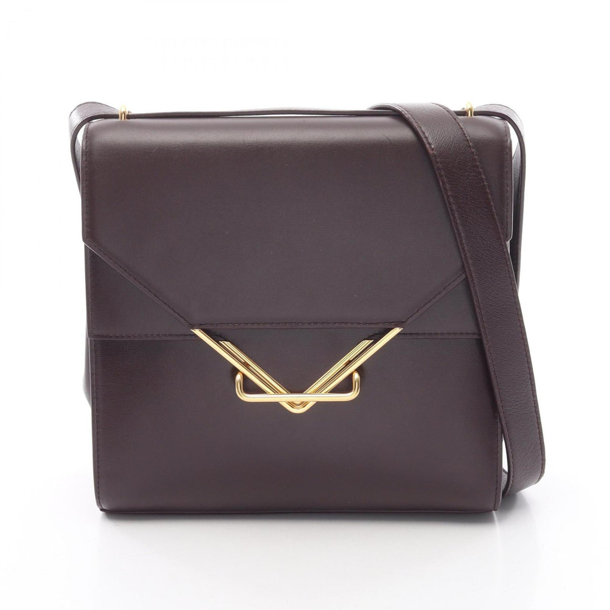 Bottega Veneta Bordeaux Leather Handbag Shoulder Bag (Pre-Owned)