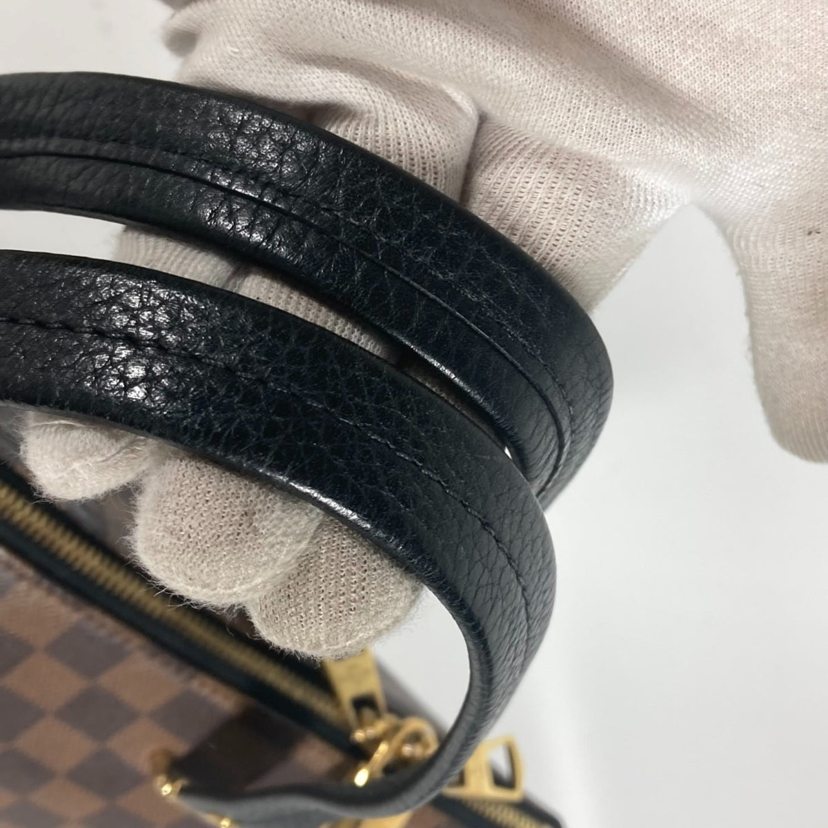 Louis Vuitton Black Brown Damier Canvas Noir Damier Canvas Leather Shoulder Bag Tote Bag (Pre-Owned)