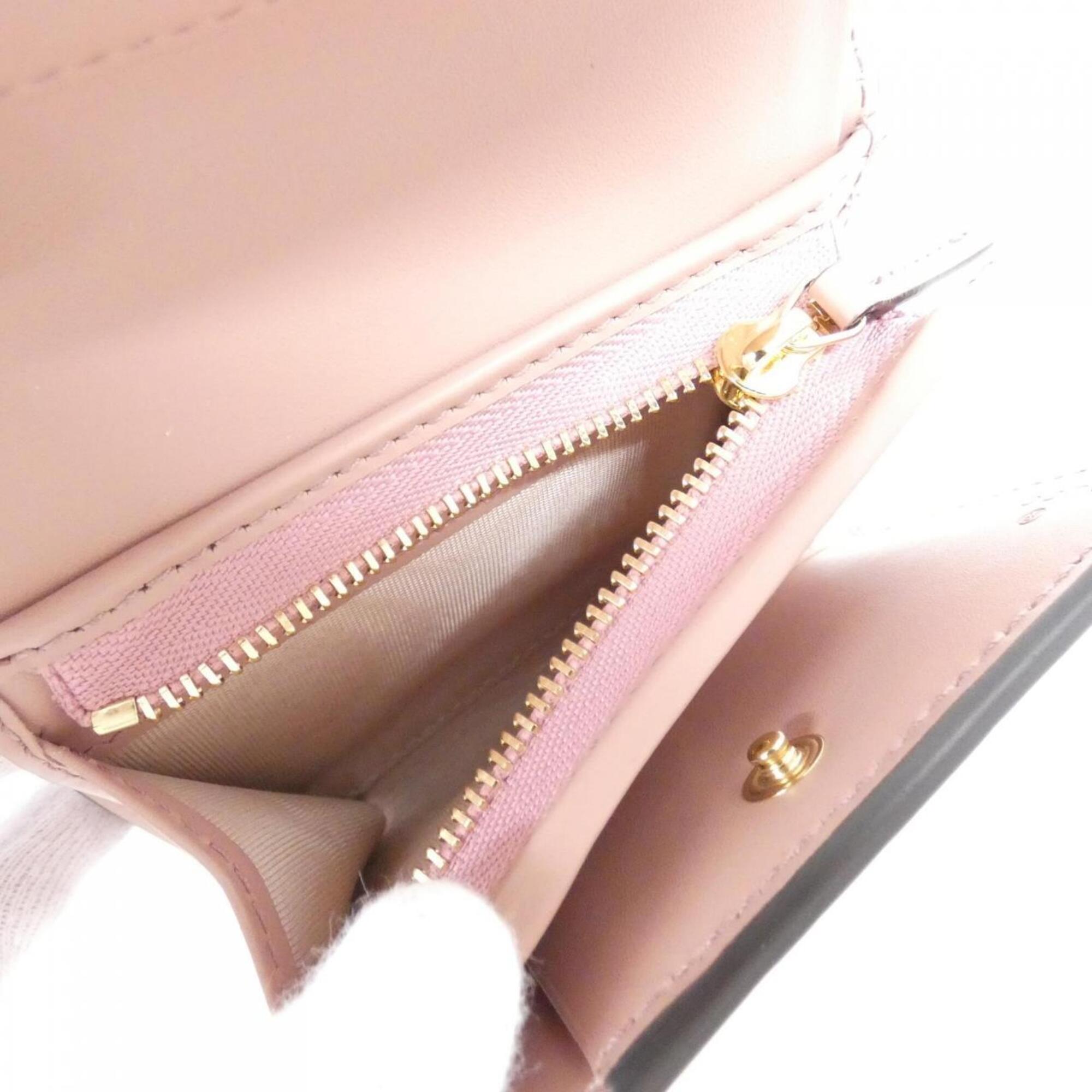 Gucci Rose Pink Gg Leather Wallet (Tri-Fold) (Pre-Owned)