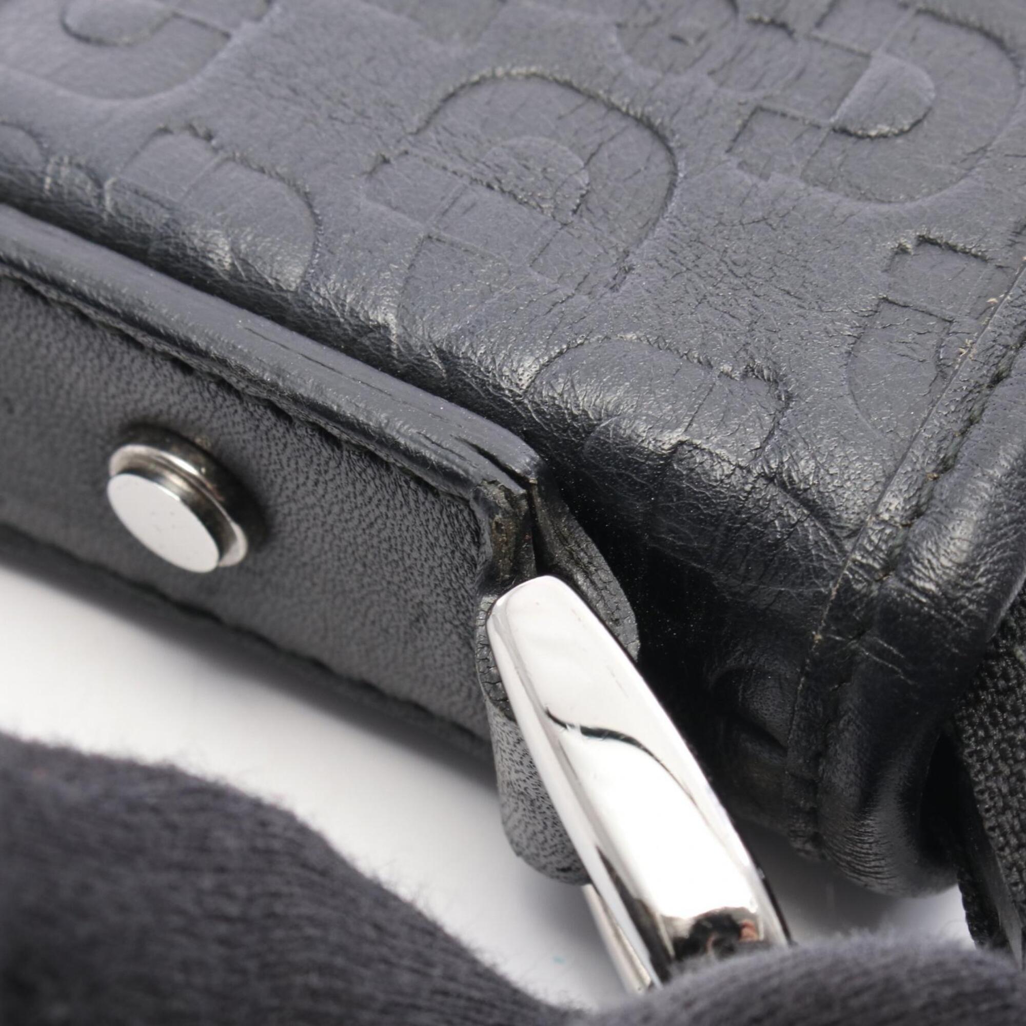 Gucci Black Leather Handbag Shoulder Bag (Pre-Owned)