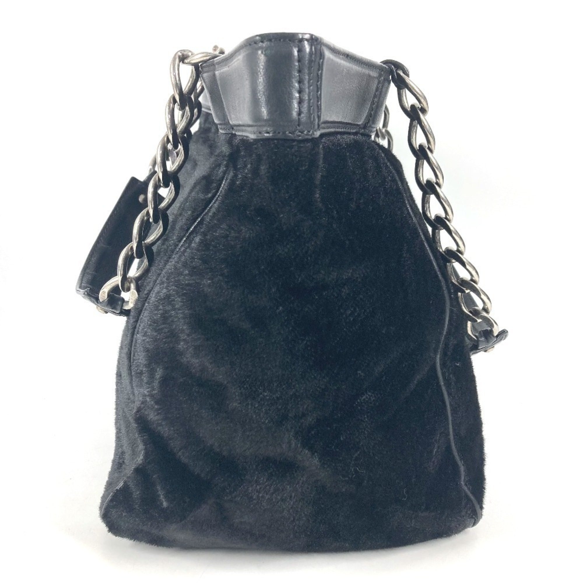 Chanel Black Leather Shoulder Bag Tote Bag (Pre-Owned)