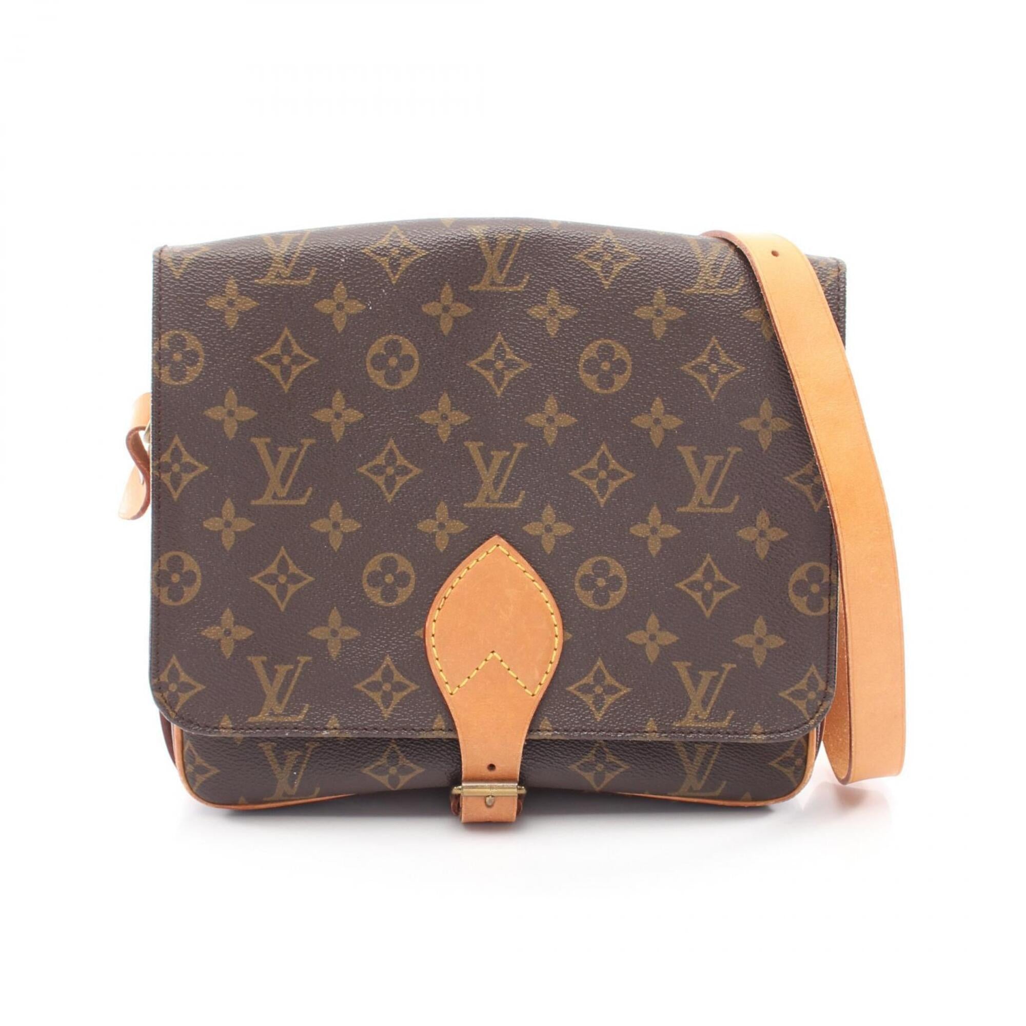 Louis Vuitton Brown Monogram Coated Canvas Leather Handbag Shoulder Bag (Pre-Owned)