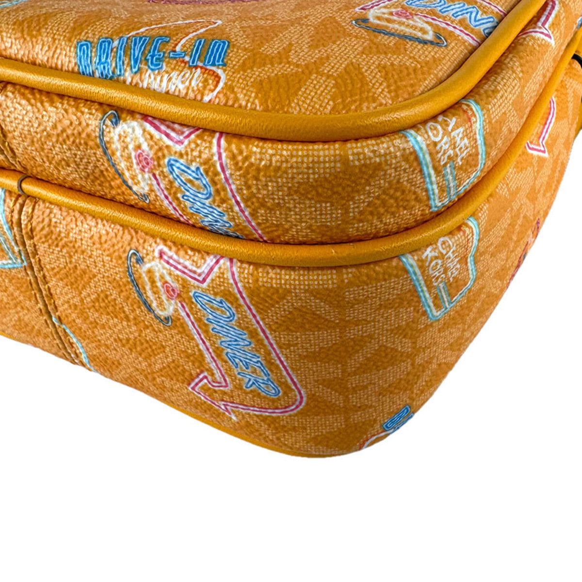 Michael Kors Multi-Color Orange Pvc Leather Shoulder Bag (Pre-Owned)