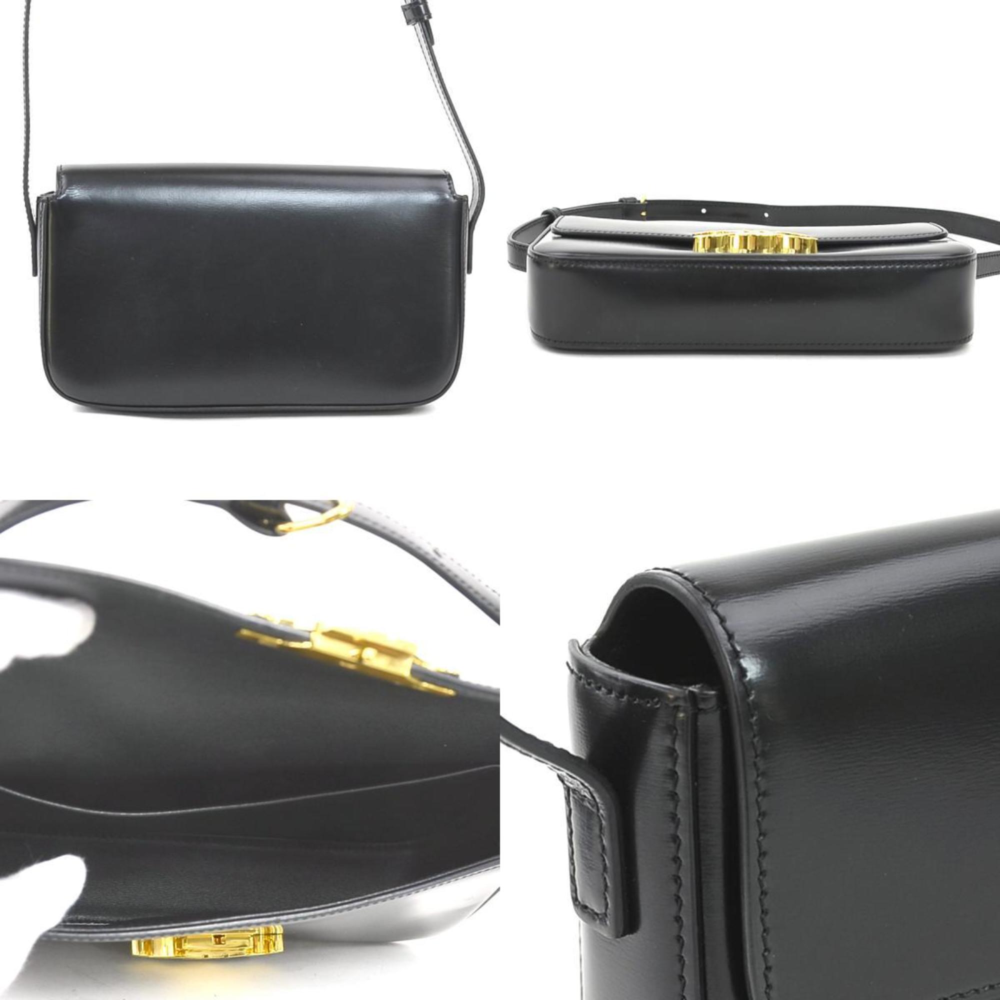 Celine Black Leather Shoulder Bag (Pre-Owned)