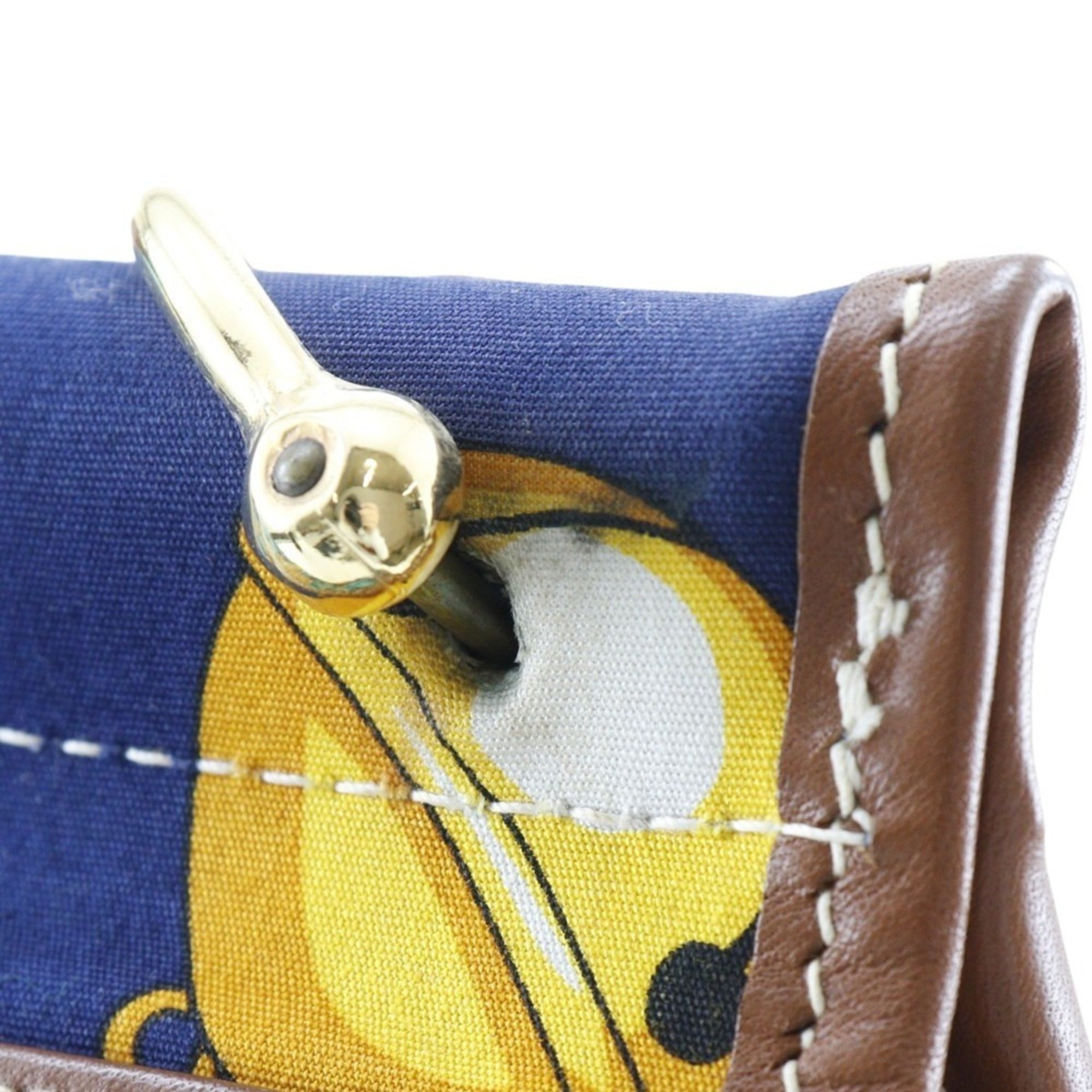 Loewe Navy Canvas Shoulder Bag (Pre-Owned)