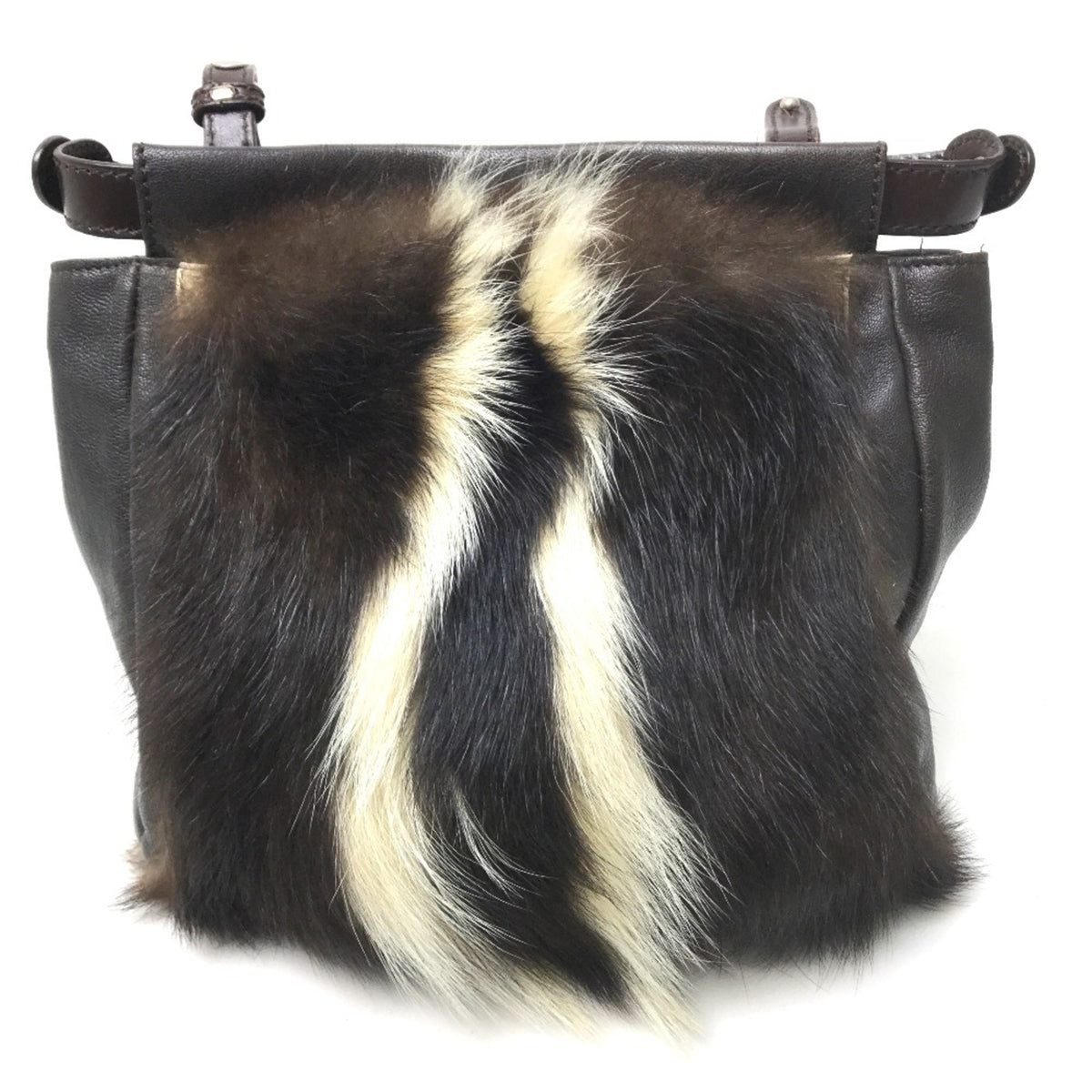 Fendi Dark Brown Fur Shoulder Bag (Pre-Owned)