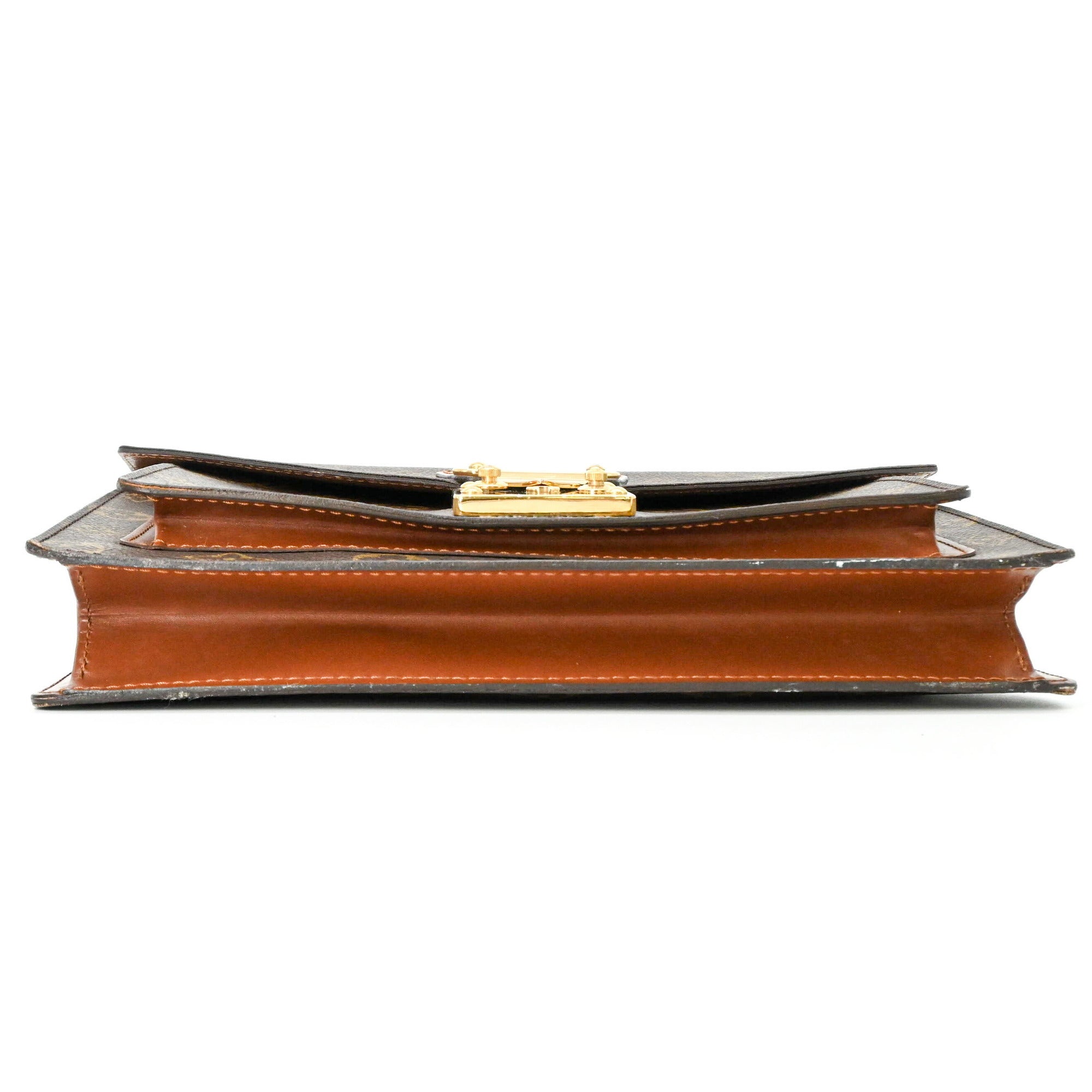 Louis Vuitton Brown Monogram Monogram Briefcase Handbag (Pre-Owned)