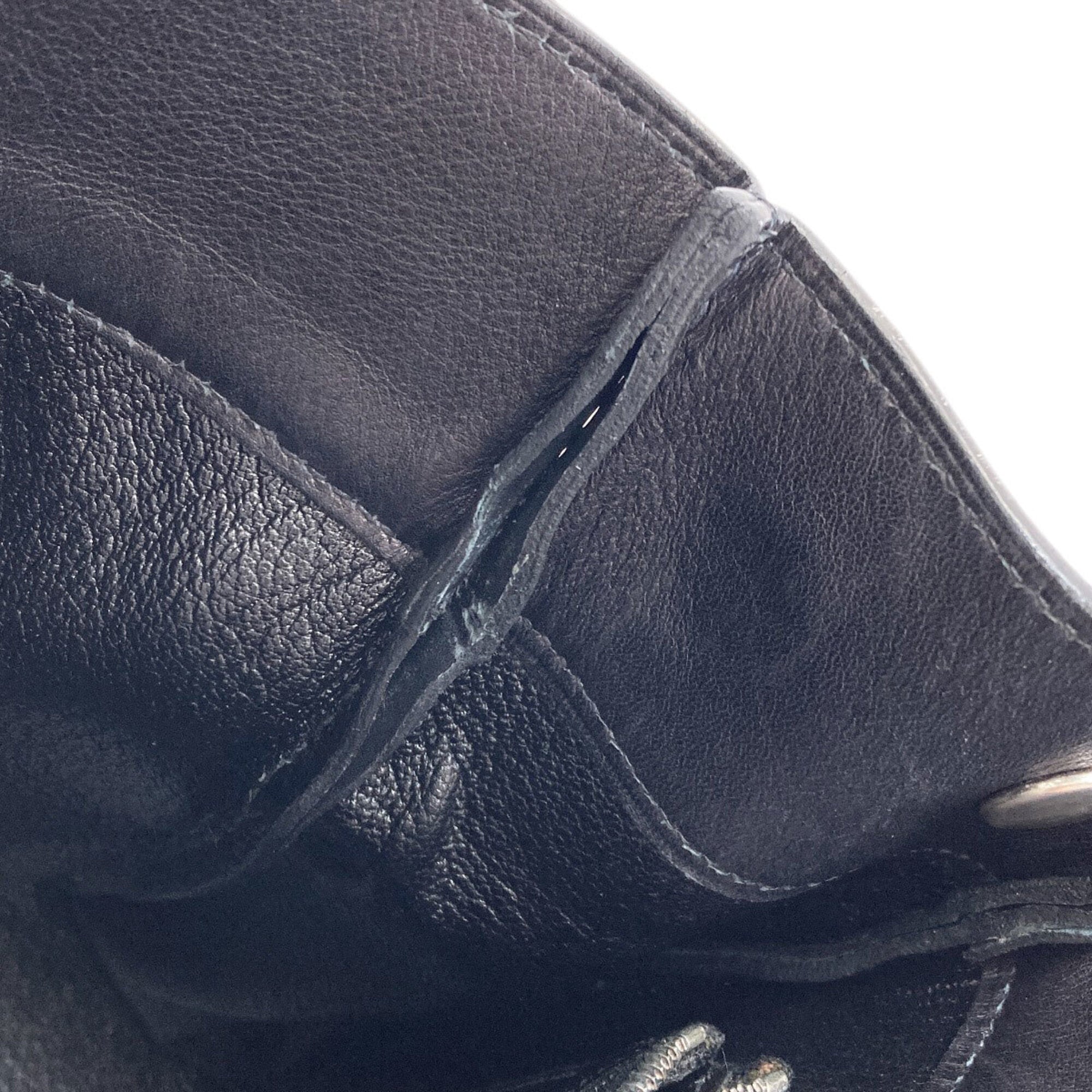 Hermes Black Evercalf Leather Handbag (Pre-Owned)