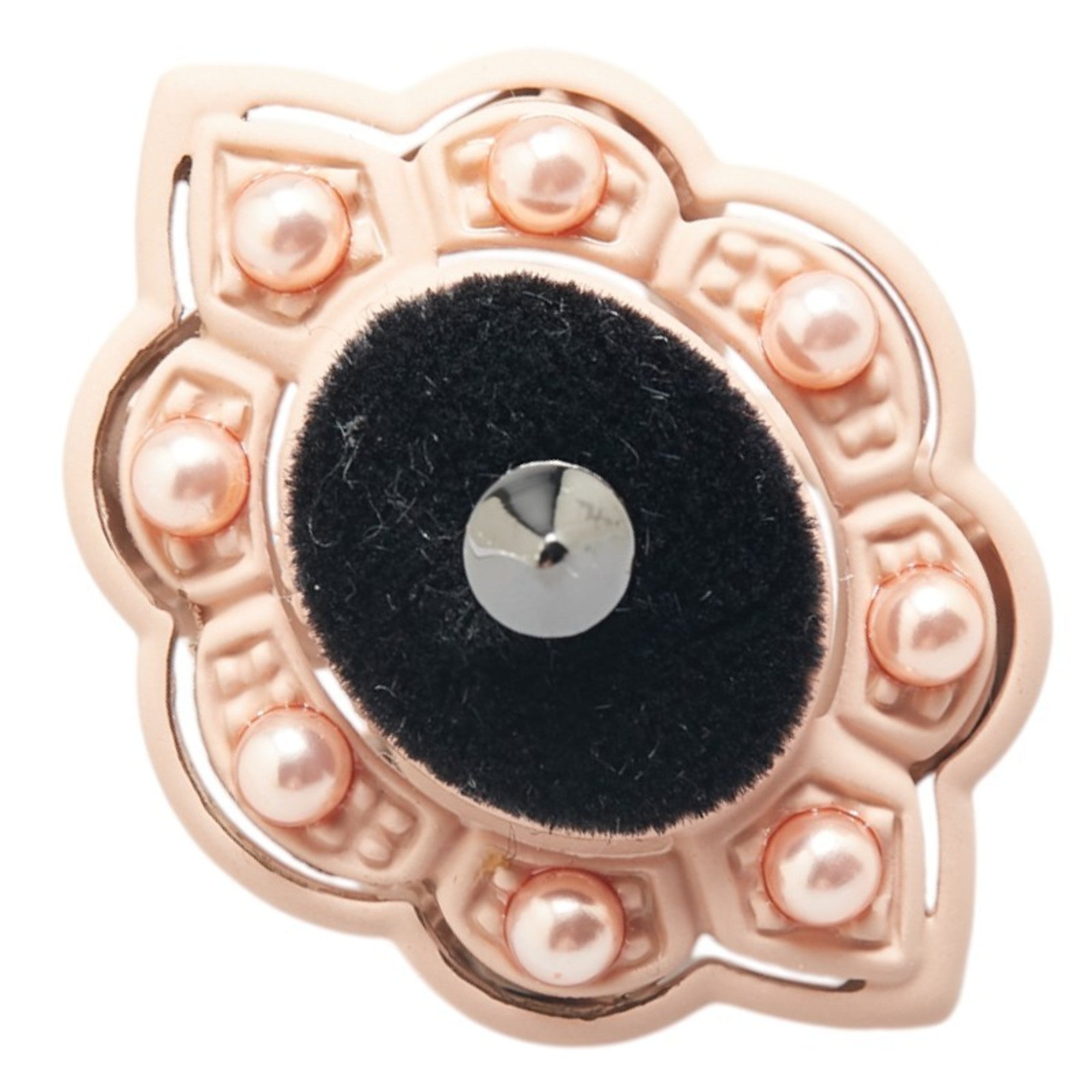 Gucci Pink Artificial Pearl Plastic Band Ring (Pre-Owned)
