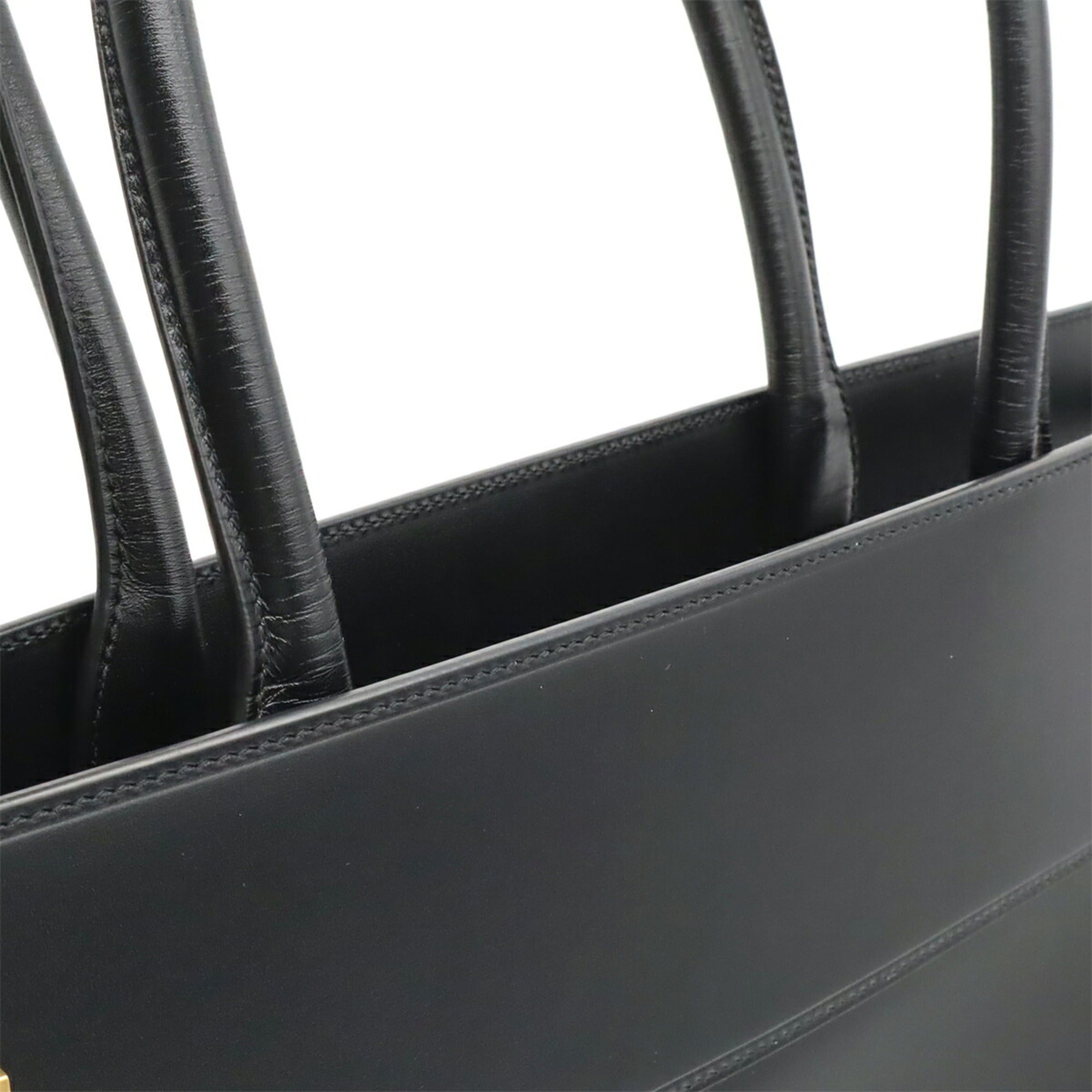Yves Saint Laurent Black Leather Tote Bag (Pre-Owned)