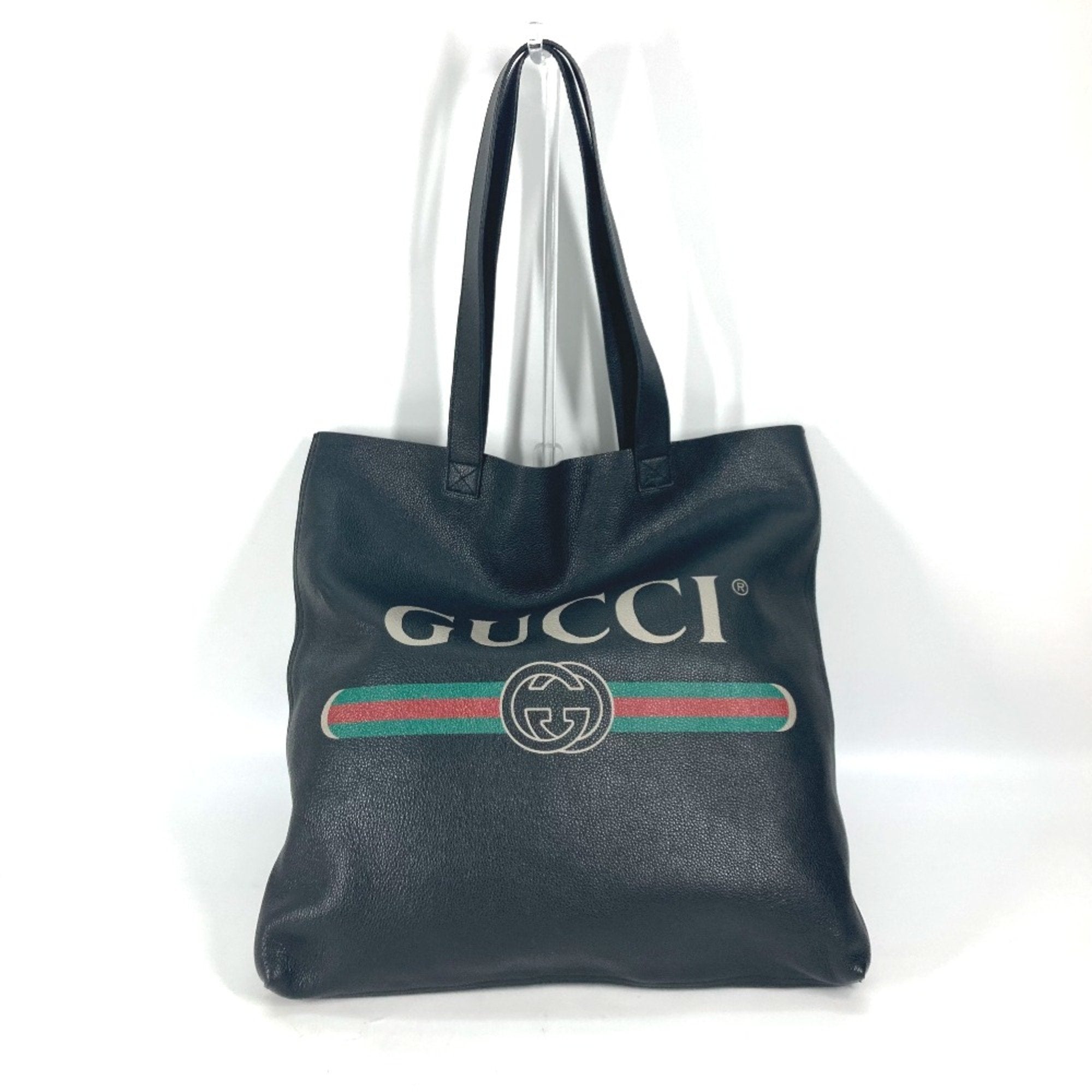 Gucci Black Leather Tote Bag (Pre-Owned)
