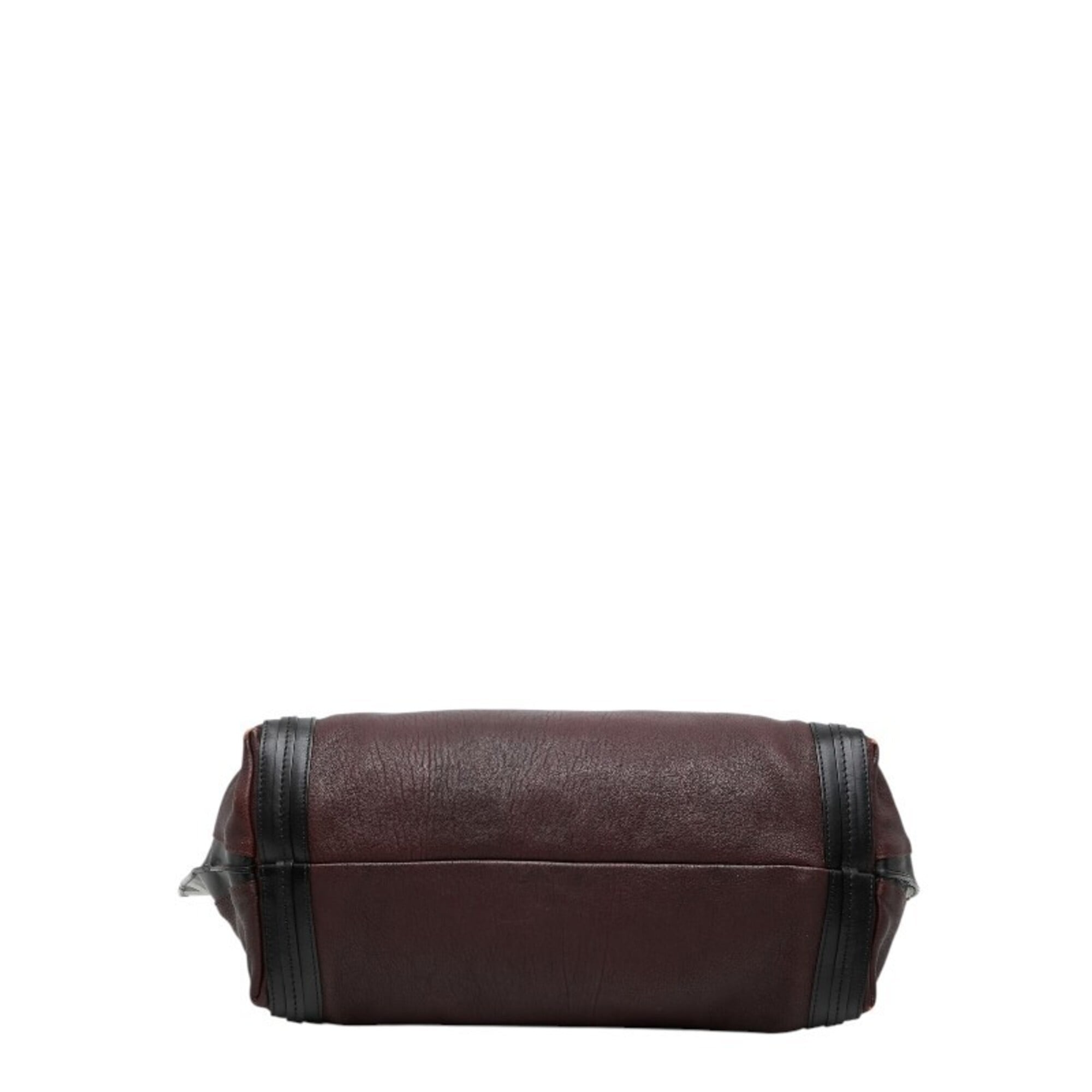 Chloé Alison Black Brown Leather Tote Bag (Pre-Owned)