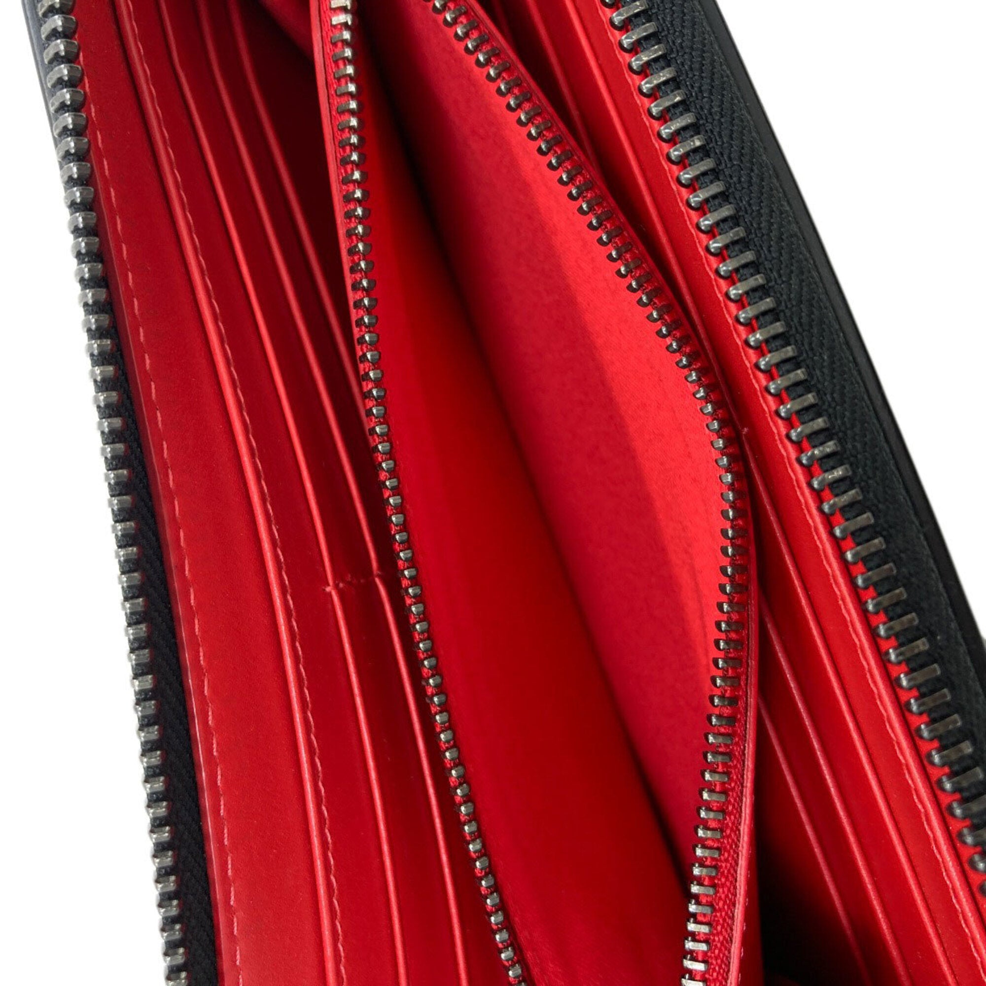 Christian Louboutin Black Leather Long Wallet (Bi-Fold) (Pre-Owned)