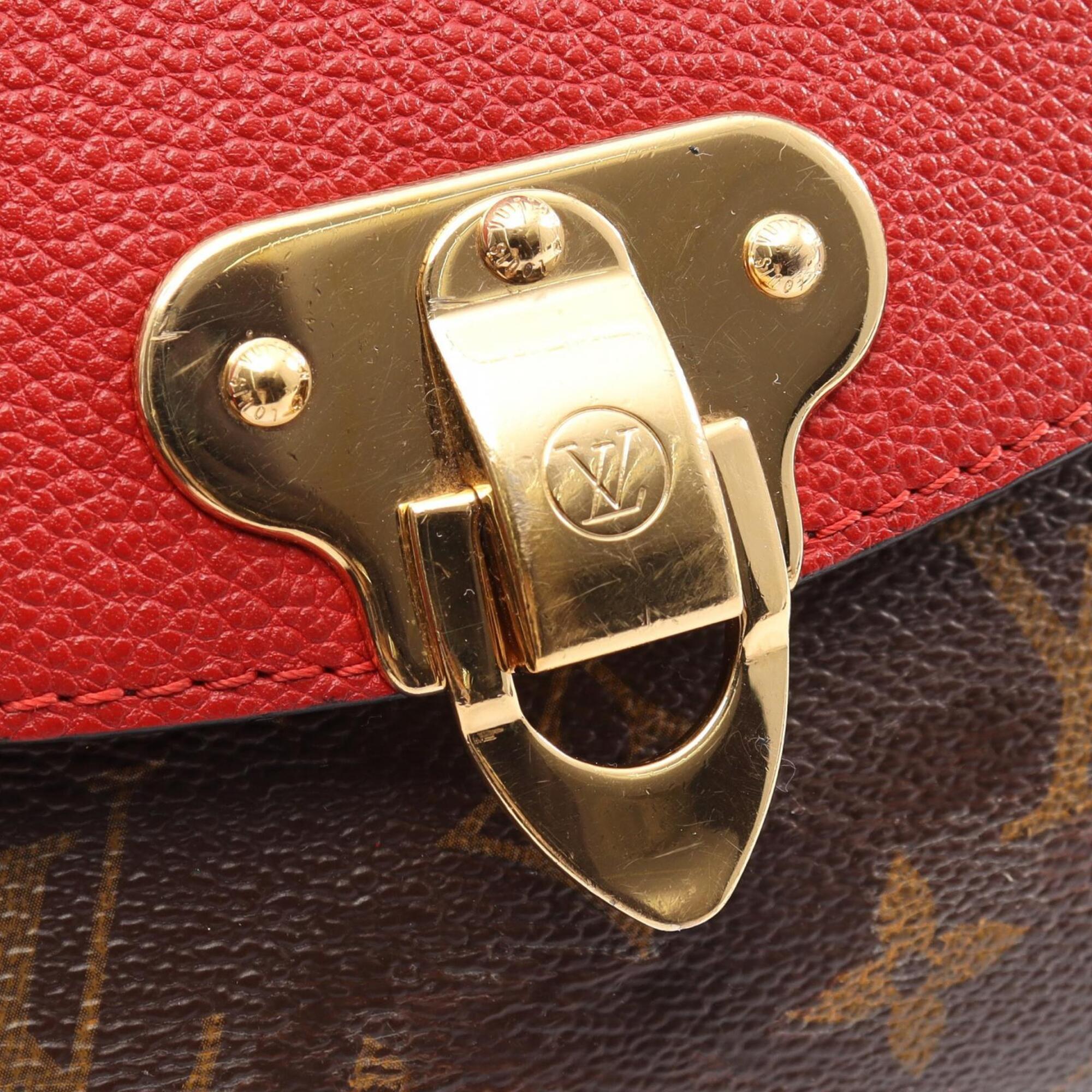 Louis Vuitton Brown Cerise Monogram Red Color Monogram Leather Handbag Shoulder Bag (Pre-Owned)