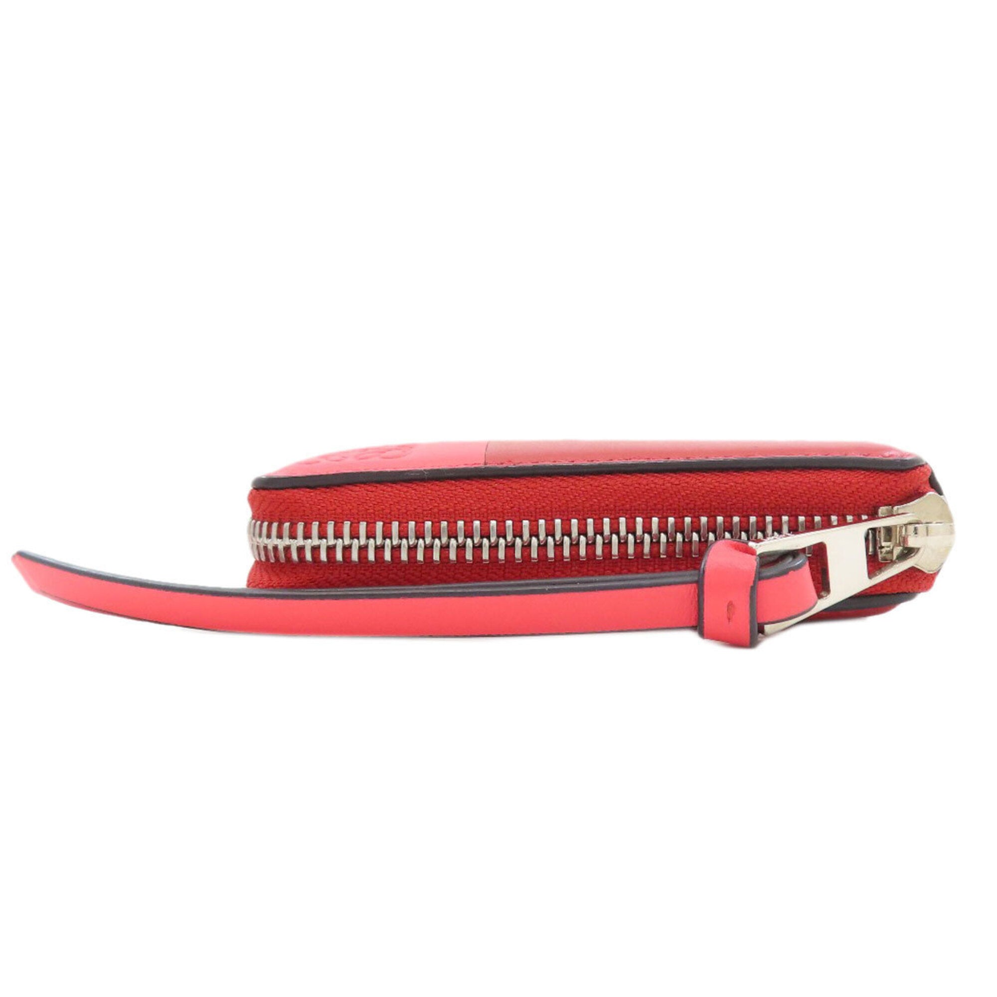 Loewe Red Color Leather Wallet (Bi-Fold) (Pre-Owned)