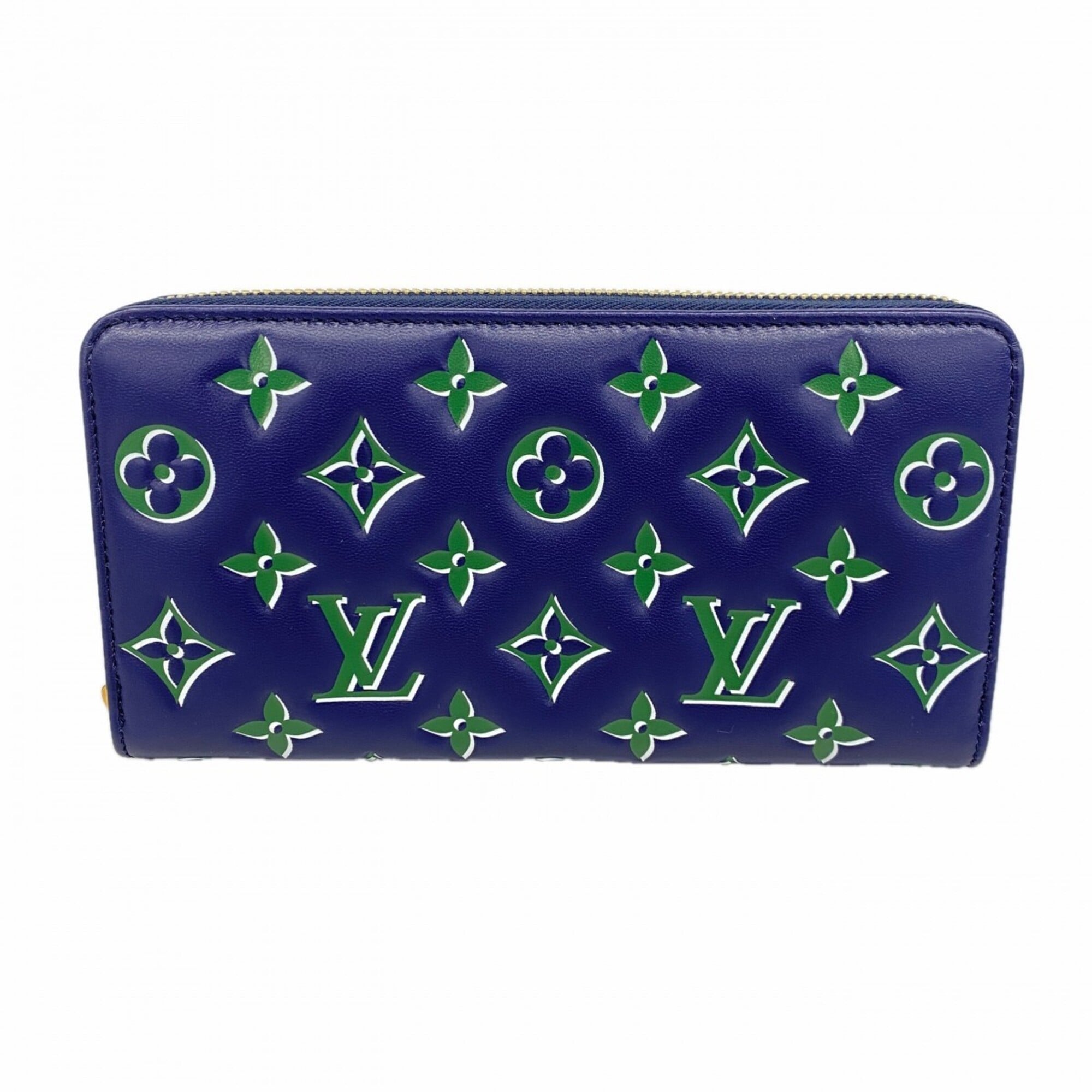 Louis Vuitton Green Navy Long Wallet (Bi-Fold) (Pre-Owned)