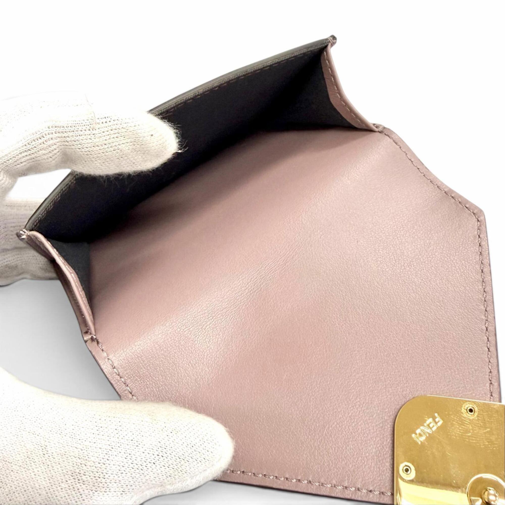 Fendi Purple Leather Wallet (Tri-Fold) (Pre-Owned)