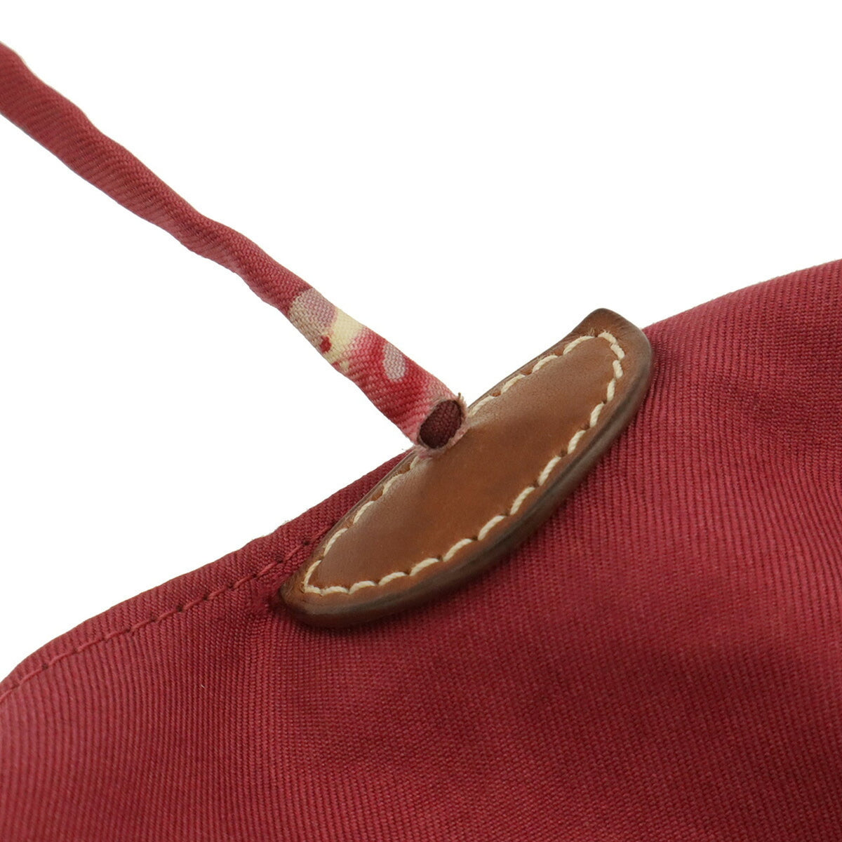 Hermes Argent Brown Purple Purple Brown Silk Leather Pouch Shoulder Bag (Pre-Owned)