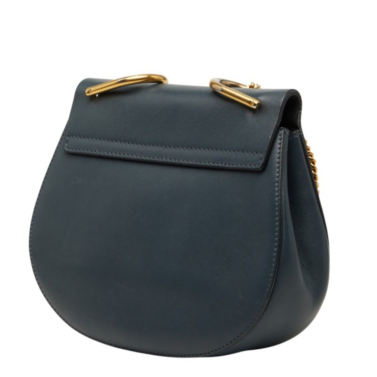 Chloé Drew Gray Suede Leather Shoulder Bag (Pre-Owned)