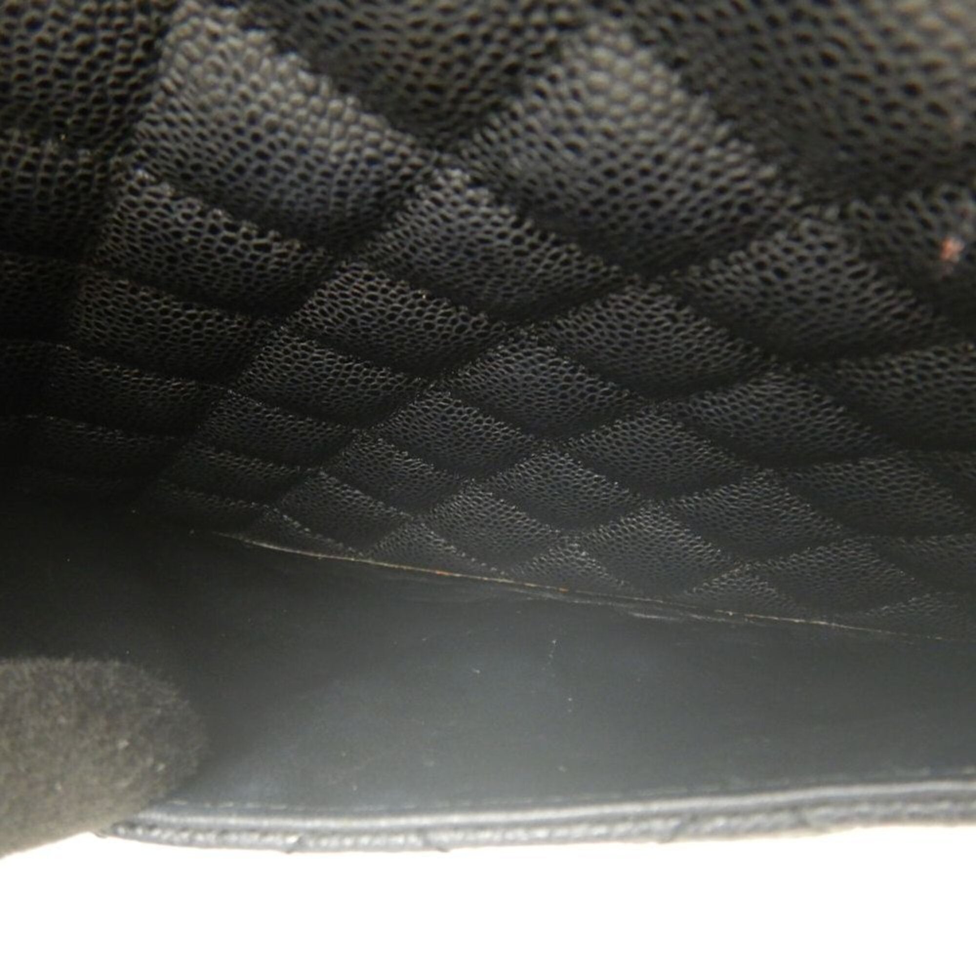 Chanel Black Grained Calfskin Tote Bag (Pre-Owned)