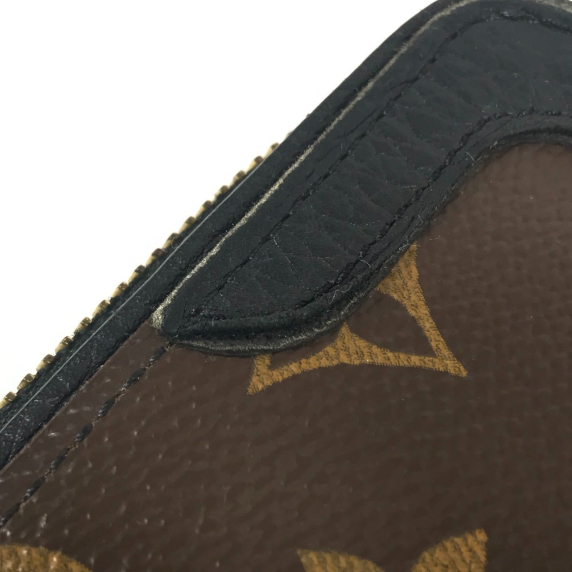 Louis Vuitton Monogram Black Brown Monogram Leather Pouch (Pre-Owned)