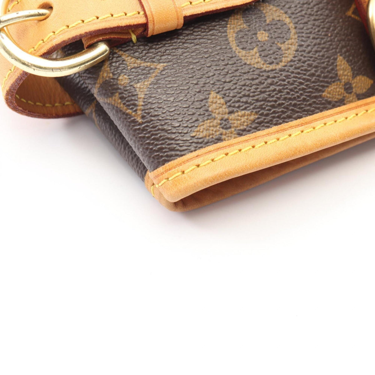 Louis Vuitton Brown Coated Canvas Leather Handbag Shoulder Bag (Pre-Owned)