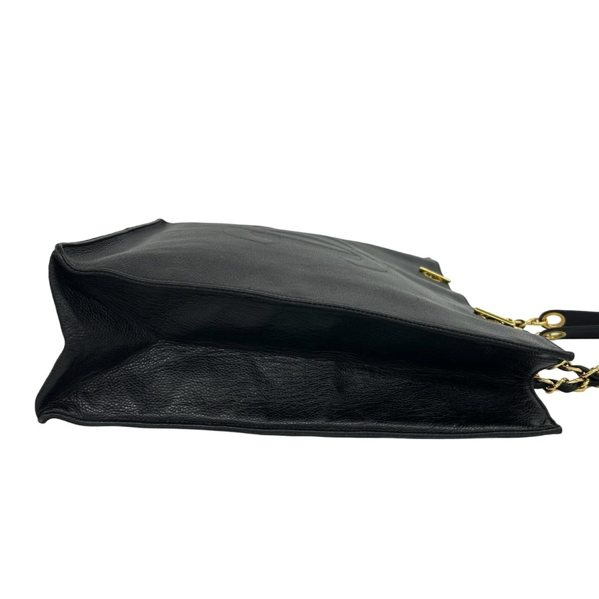 Chanel Black Grained Calfskin Shoulder Bag Tote Bag (Pre-Owned)
