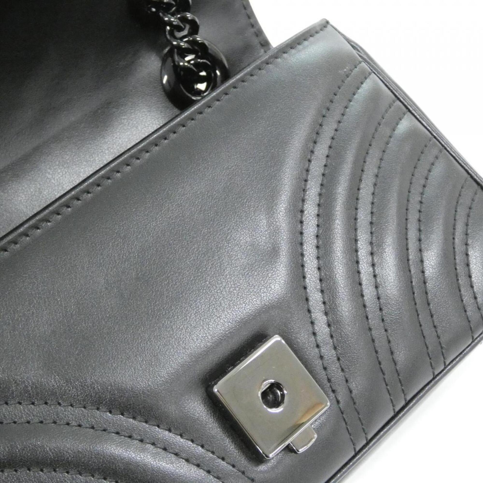 Gucci Black Quilting Leather Shoulder Bag (Pre-Owned)