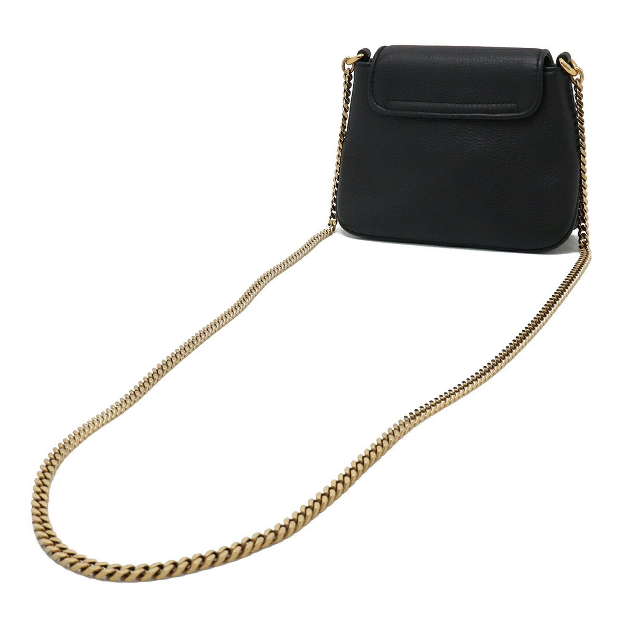 Gucci Black Leather Pochette Shoulder Bag (Pre-Owned)