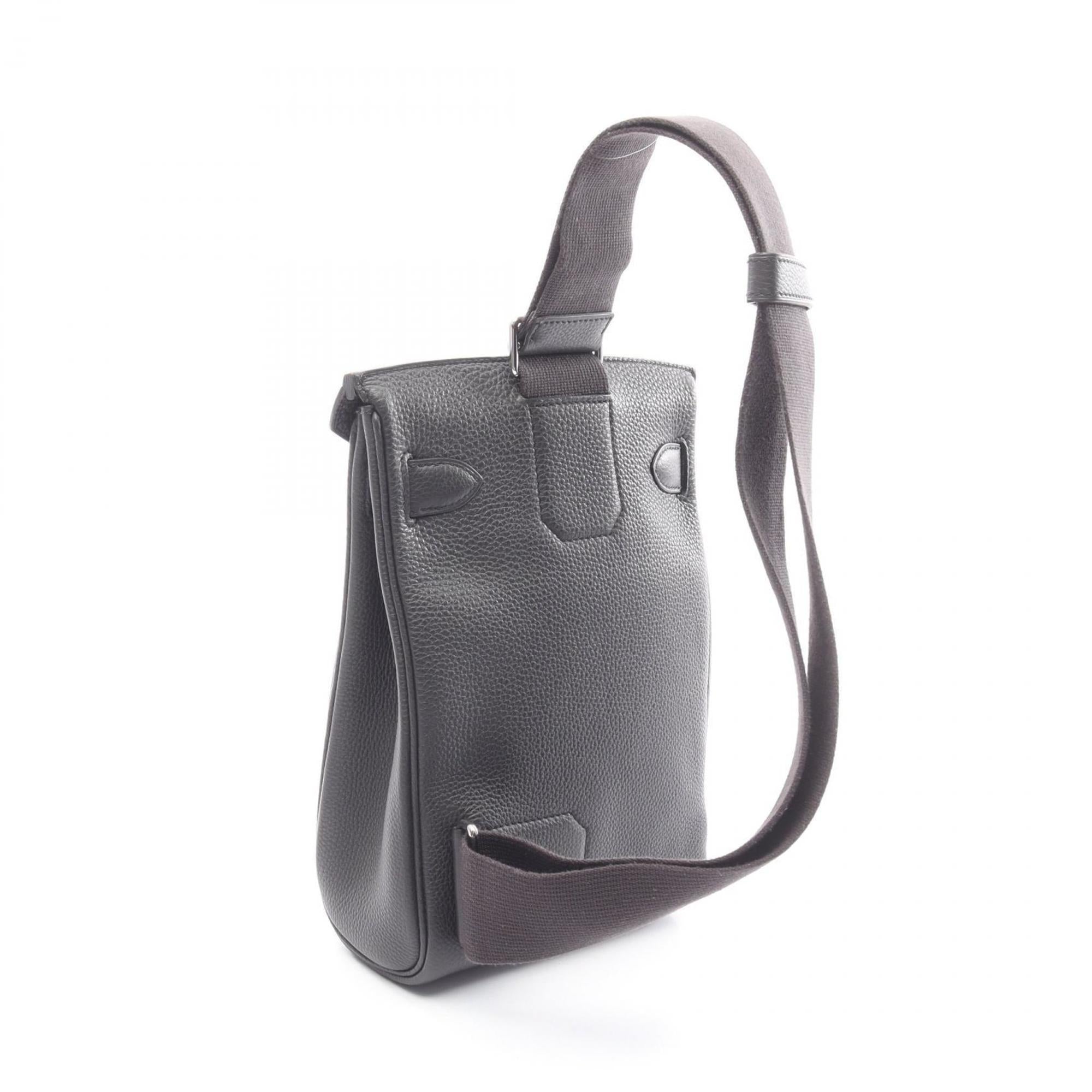 Hermes Gray Leather Togo Leather Fanny Pack (Pre-Owned)